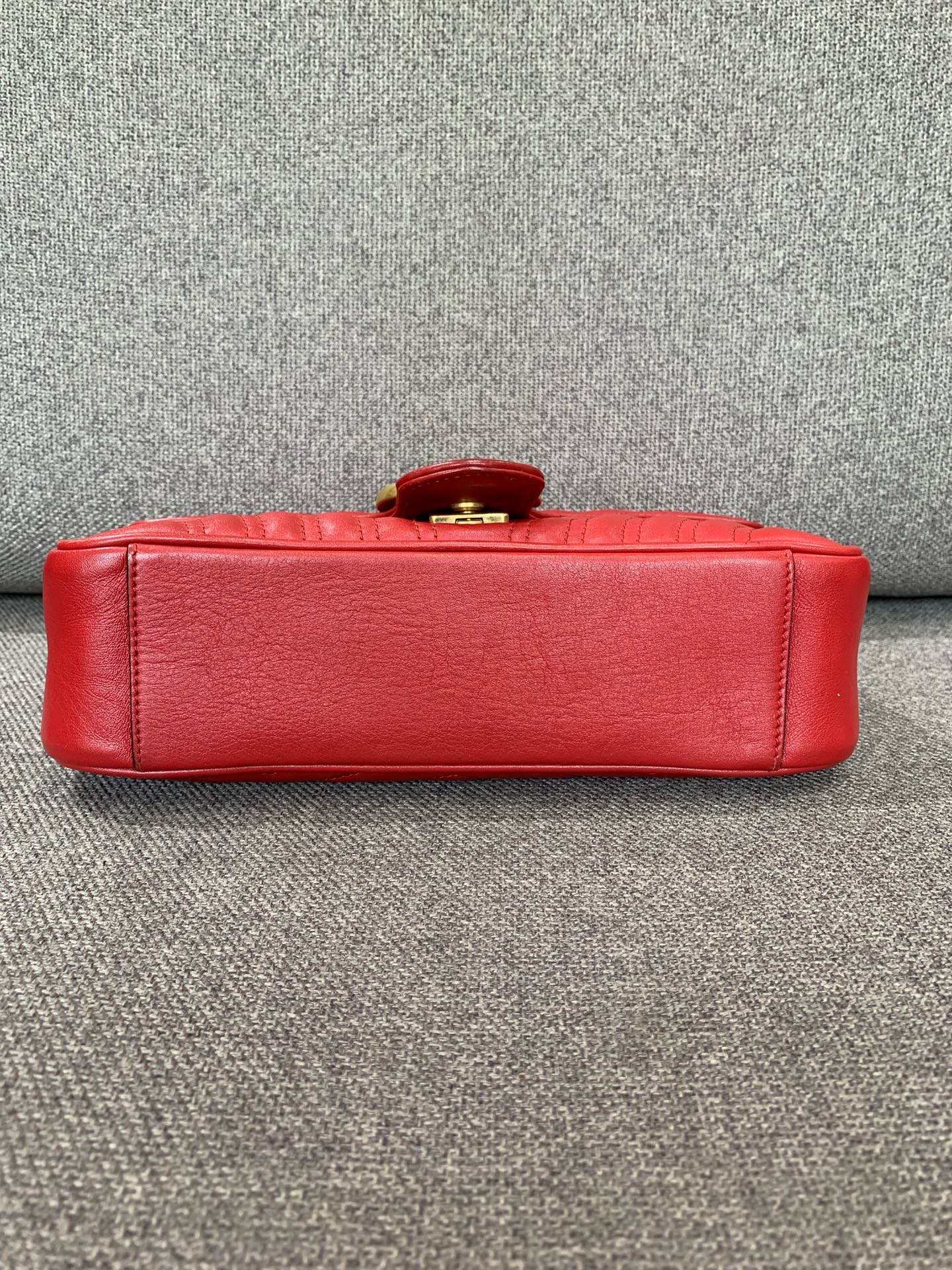Gucci - GG Marmont - Leather - Red - (small)