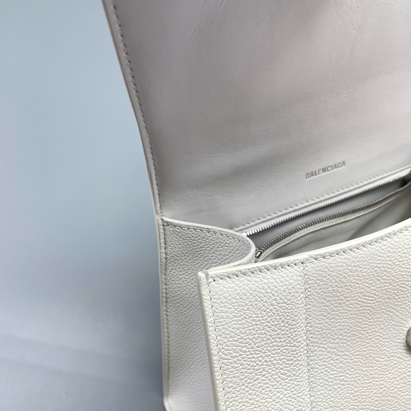 Balenciaga - Hourglass Small Bag - Grained leather - White - (mini)