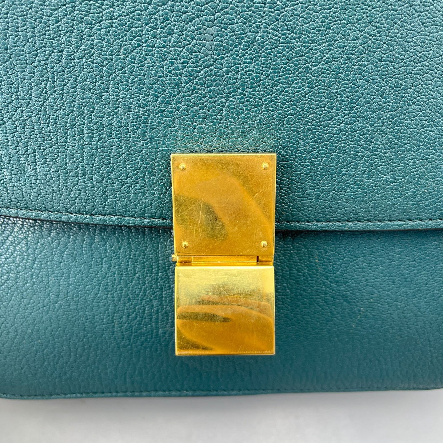 Celine - Box Medium - Grained calfskin leather - Green - (Medium)