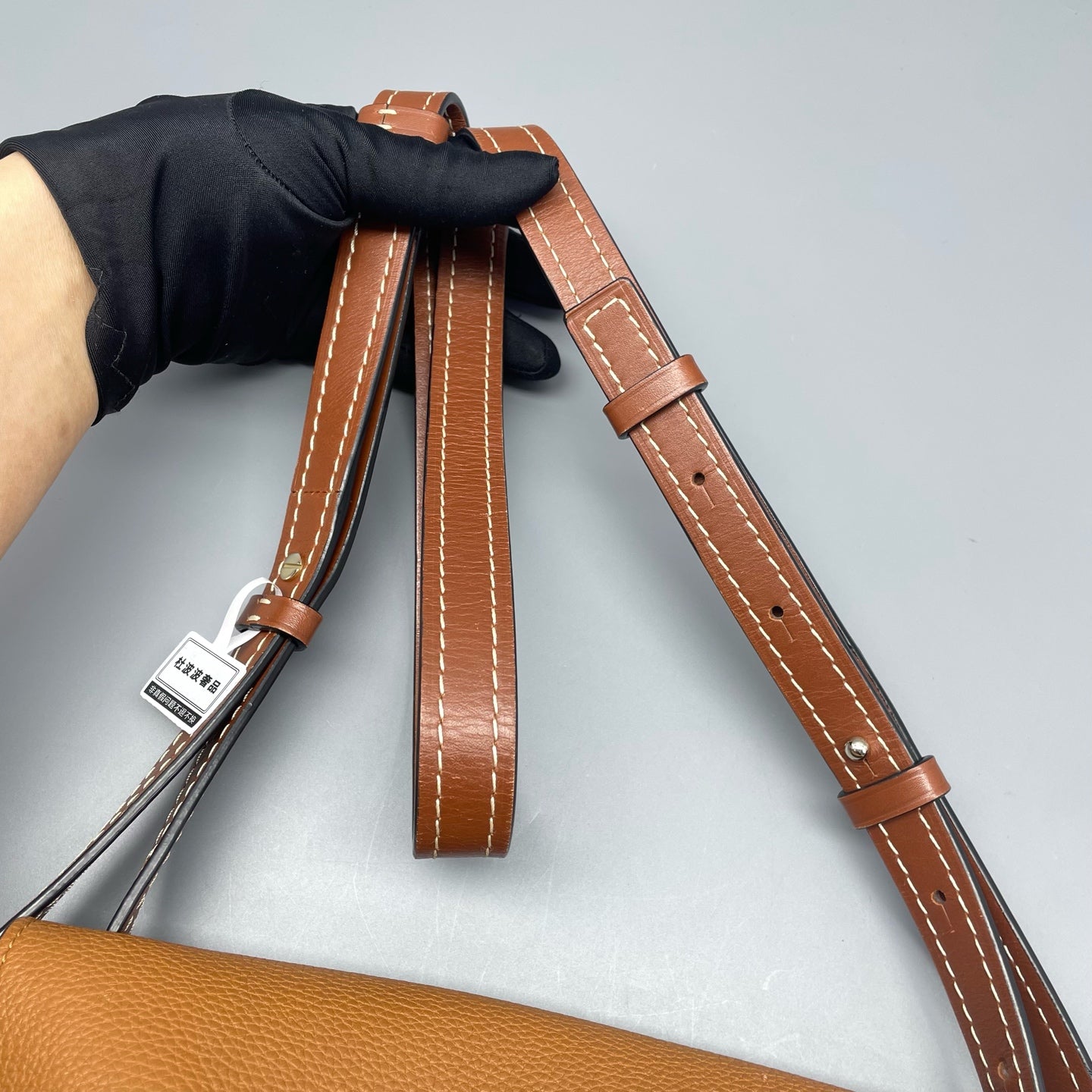 Loewe - Gate Small Saddle Bag - Grained calfskin leather - Caramel with contrasting brown accents - (Small)