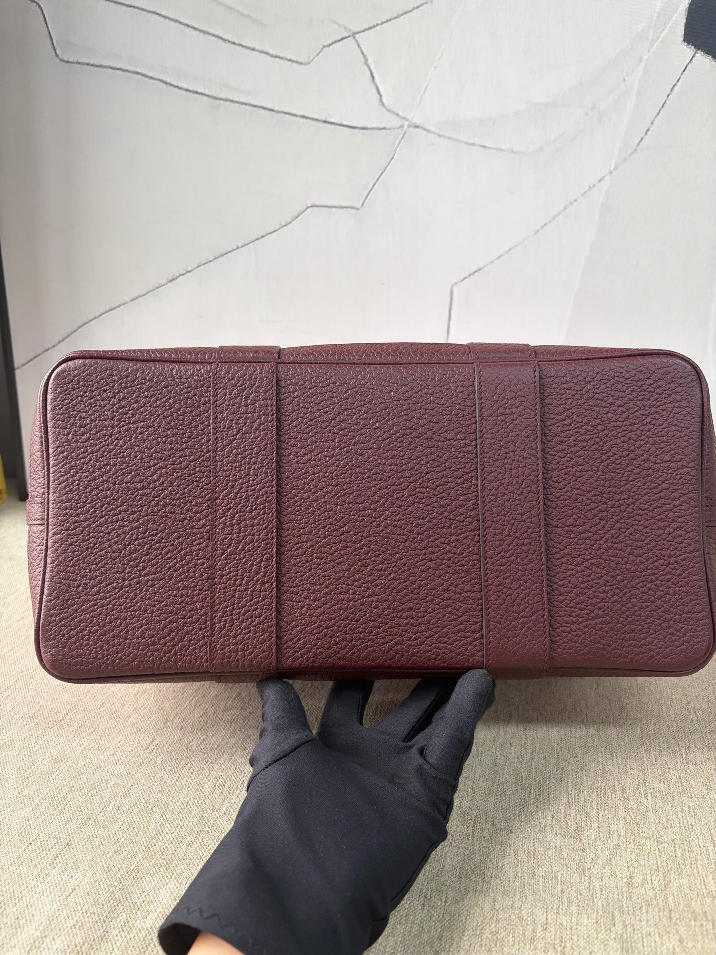 Hermès - Garden Party 36 - Canvas with Leather trim - Rose Red with Red-Brown accents - (Large)