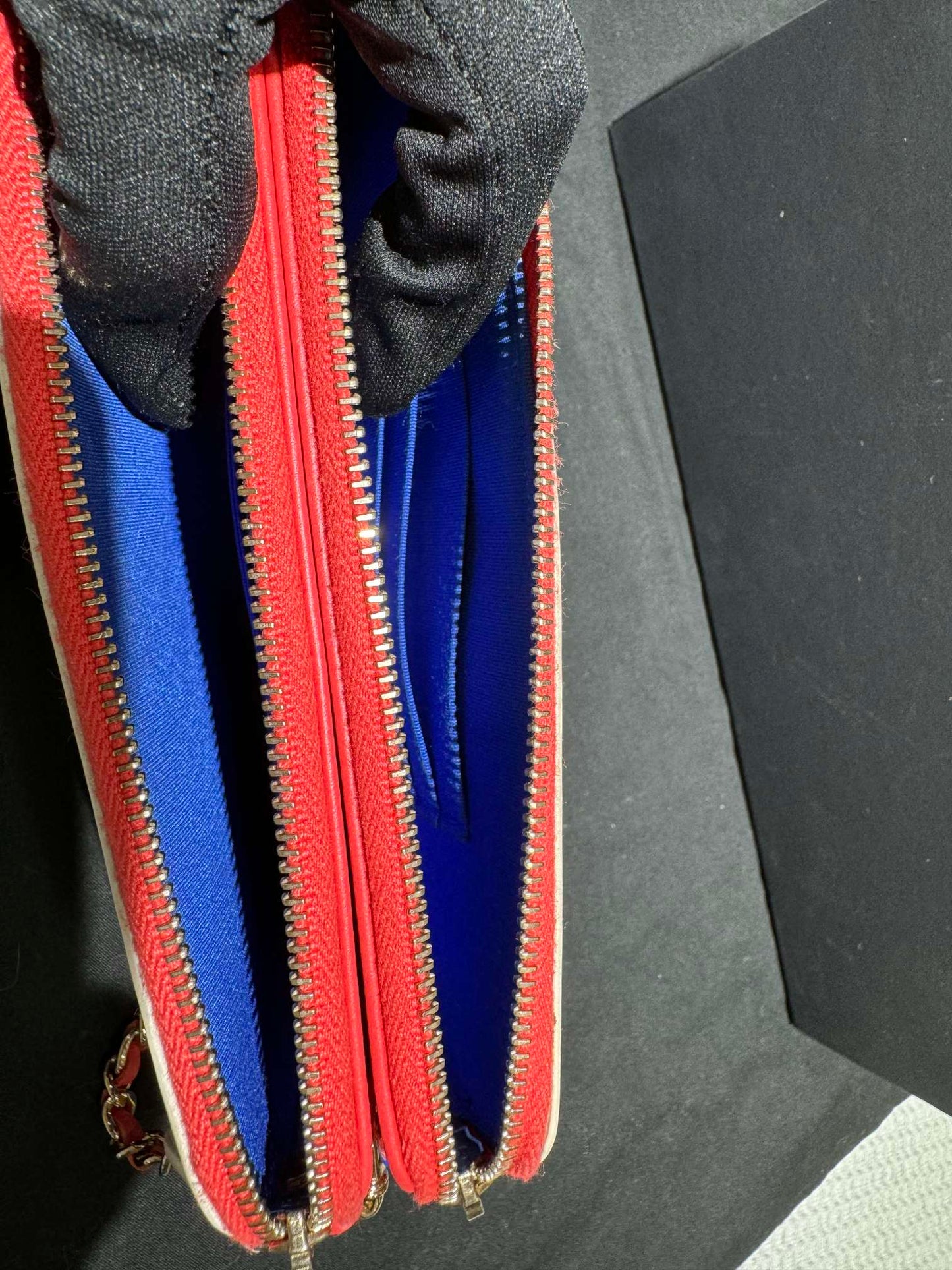 Chanel - Nautical Color-Block Camera Bag - Tweed and Grained Leather - Multicolour (Blue, White, Red) - (mini)