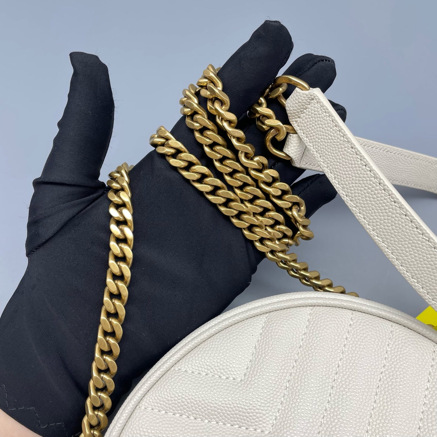 Saint Laurent - Circle Bag - Grained leather - White - (mini)