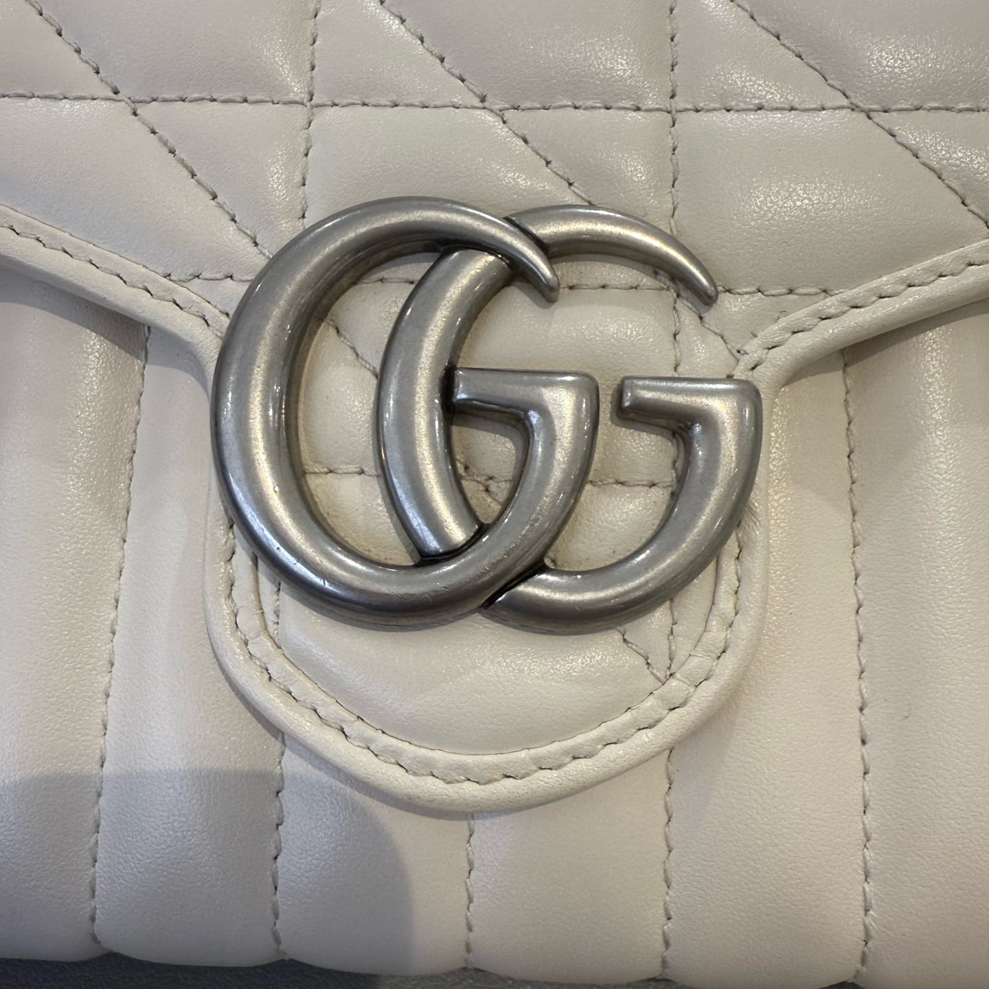 Gucci - Marmont Matelassé Leather Wallet On Chain (WOC) - Leather - White - (mini)