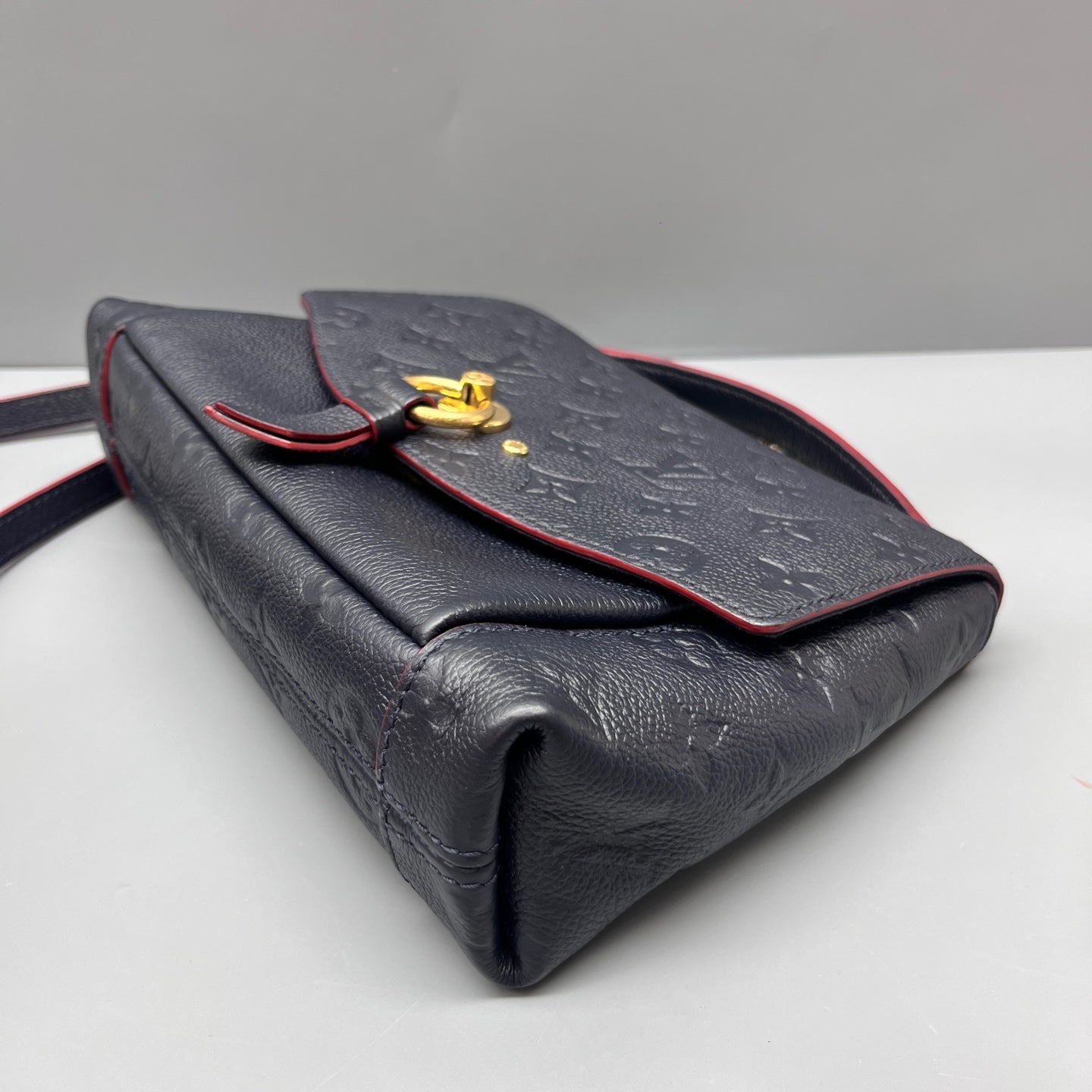 Louis Vuitton - Blanche BB Messenger Bag - Monogram Empreinte leather - Navy with Red Glazing - (mini)