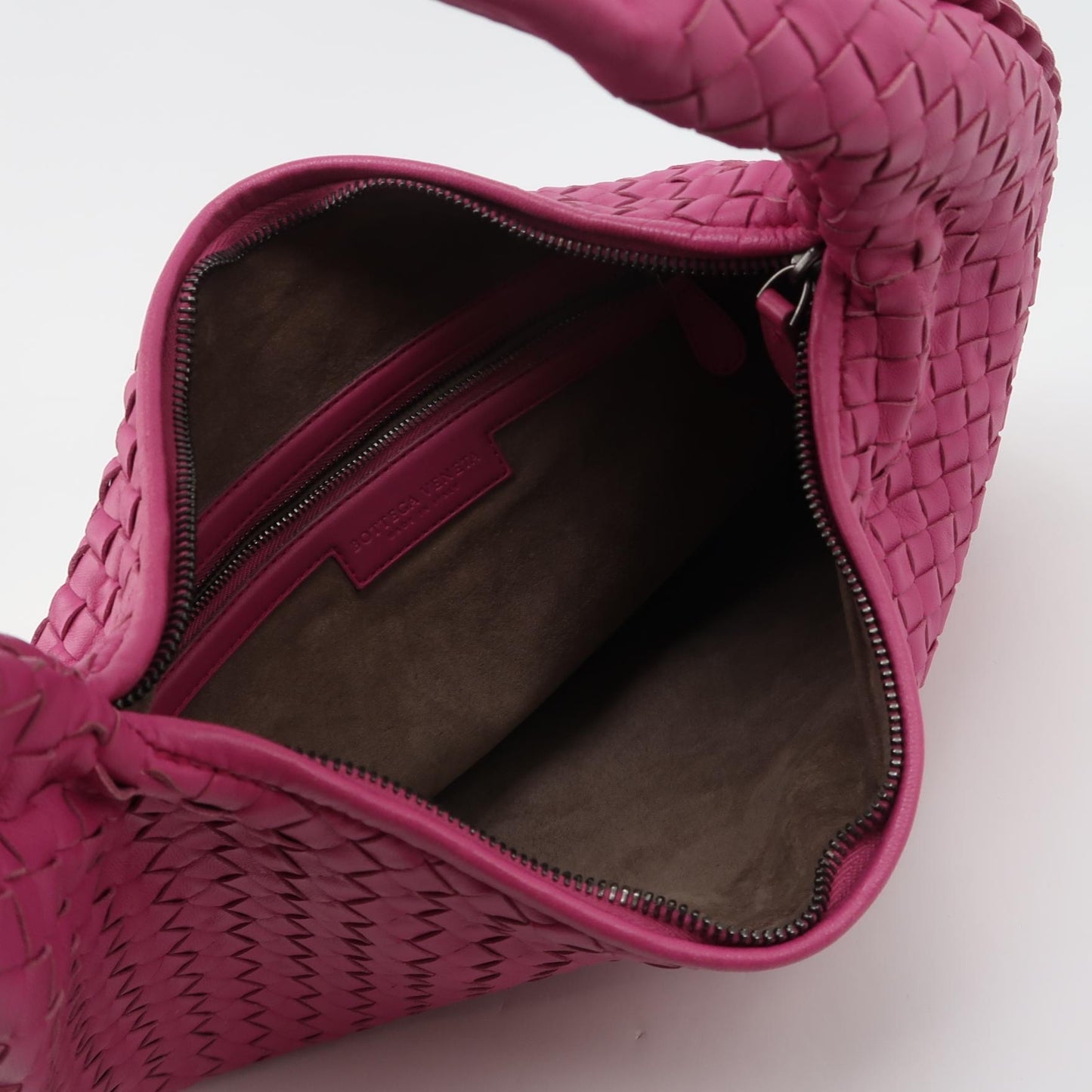 Bottega Veneta - Intrecciato Hobo Bag 367639-V0016 - Lambskin leather - Pink - (medium)