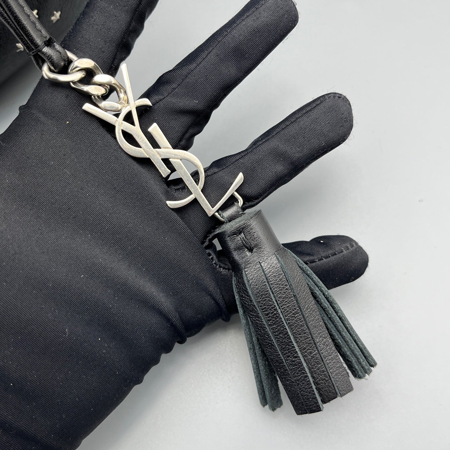 Saint Laurent - Studded Drawstring Bucket Bag - Grained leather - Black - (mini)