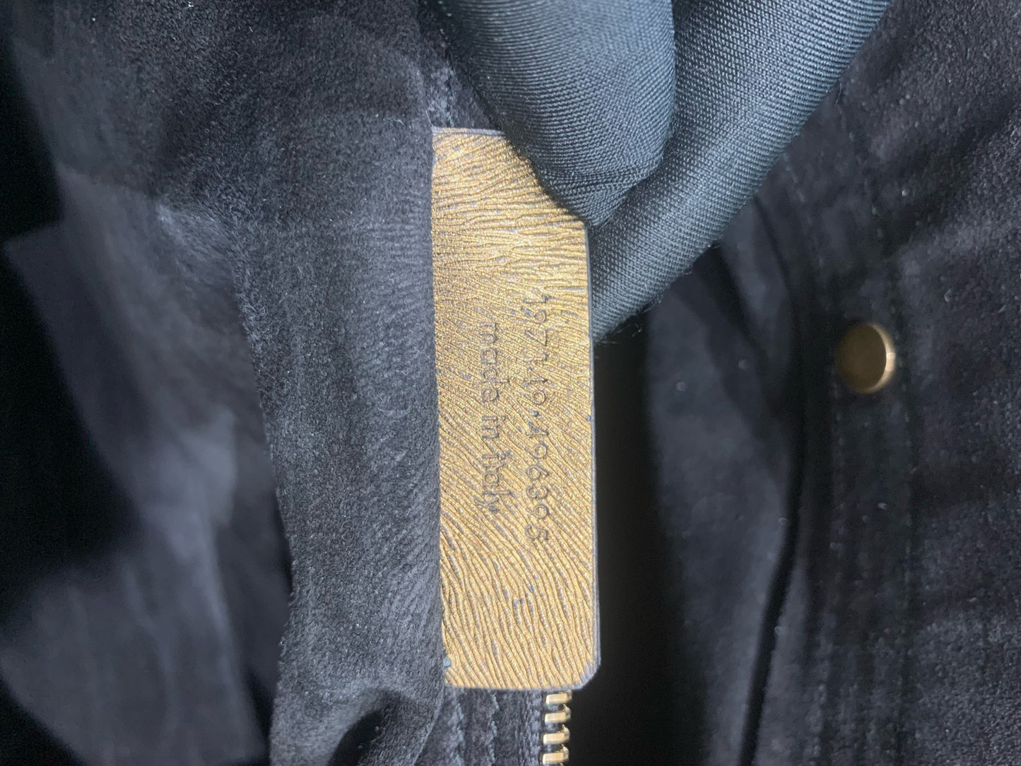 Yves Saint Laurent - Muse - Pony-style calfskin with leather trim - Gold with Black trim - (Medium)