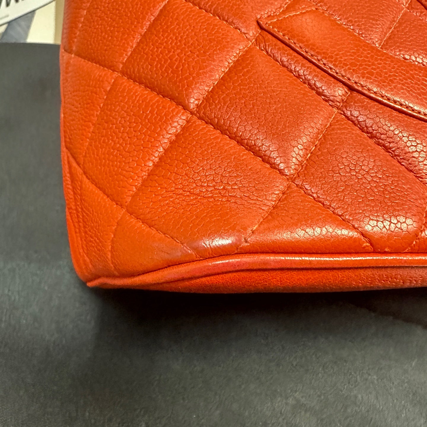 Chanel - Hilton Tote - Caviar leather - Orange - (medium)