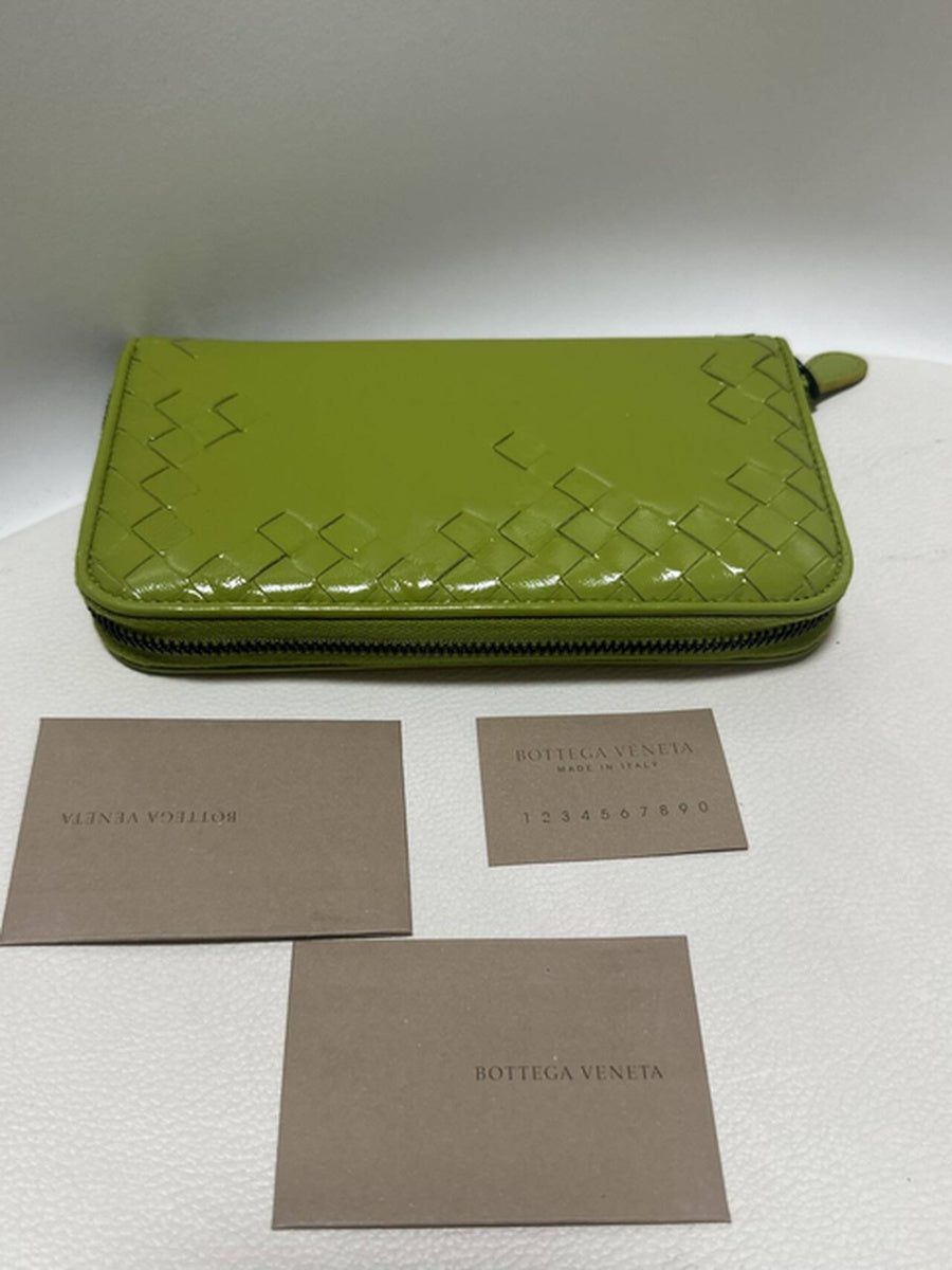 Bottega Veneta - Intrecciato Zip-Around Wallet - Leather - Green - (medium)