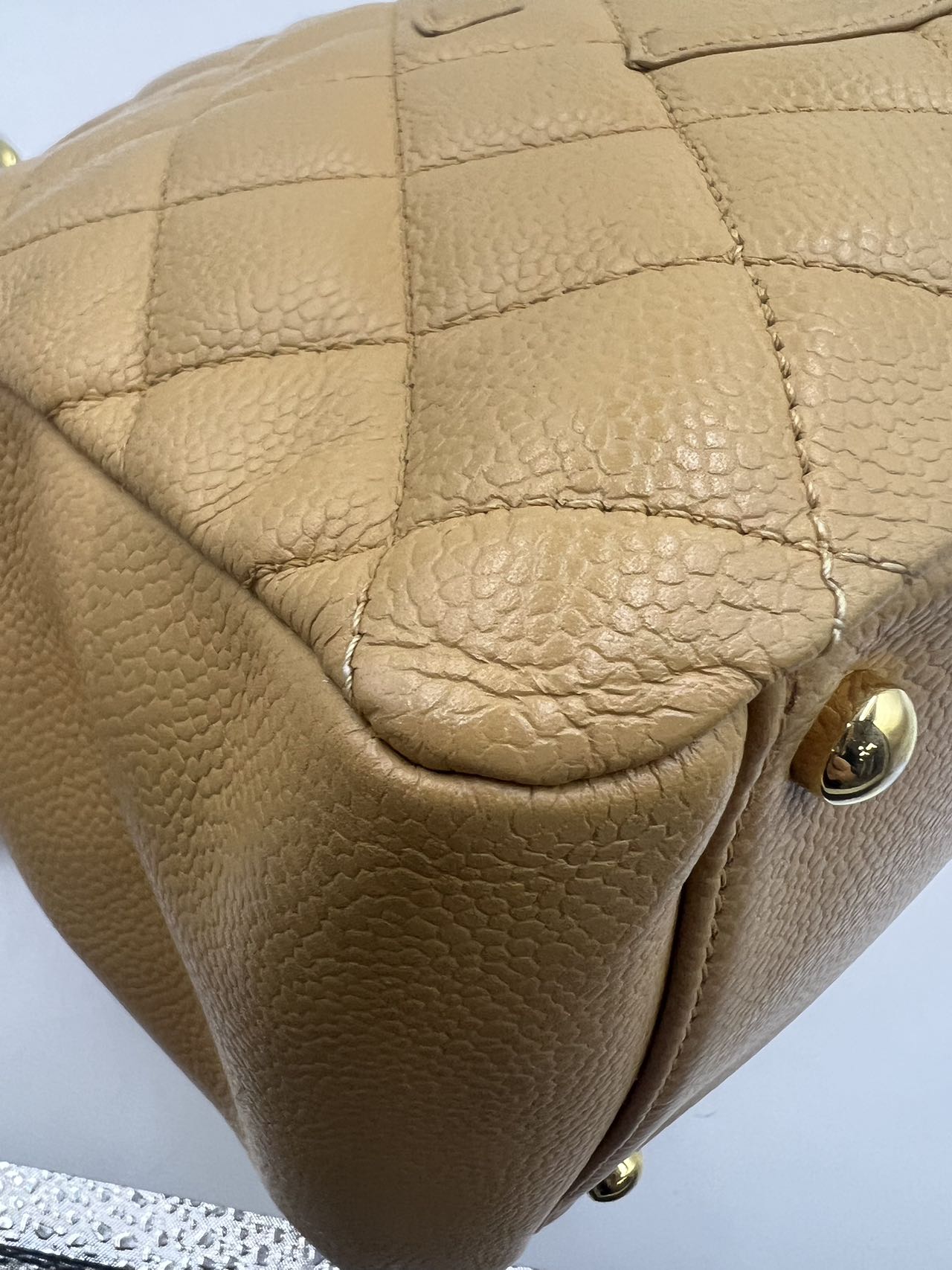 Chanel - Timeless Bowling Bag - Grained leather - Ginger Yellow - (medium)