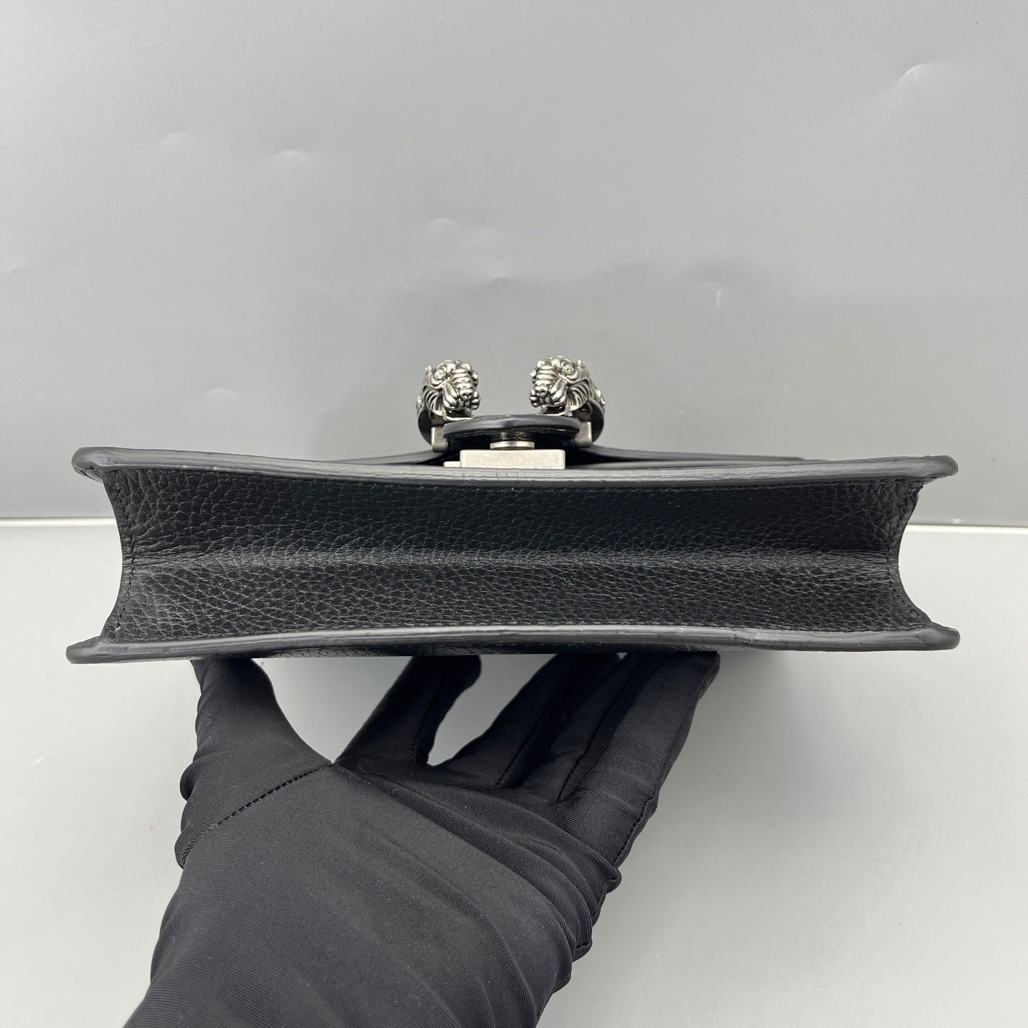 Gucci - Dionysus Small Shoulder Bag - Pebbled leather - Black - (Small)