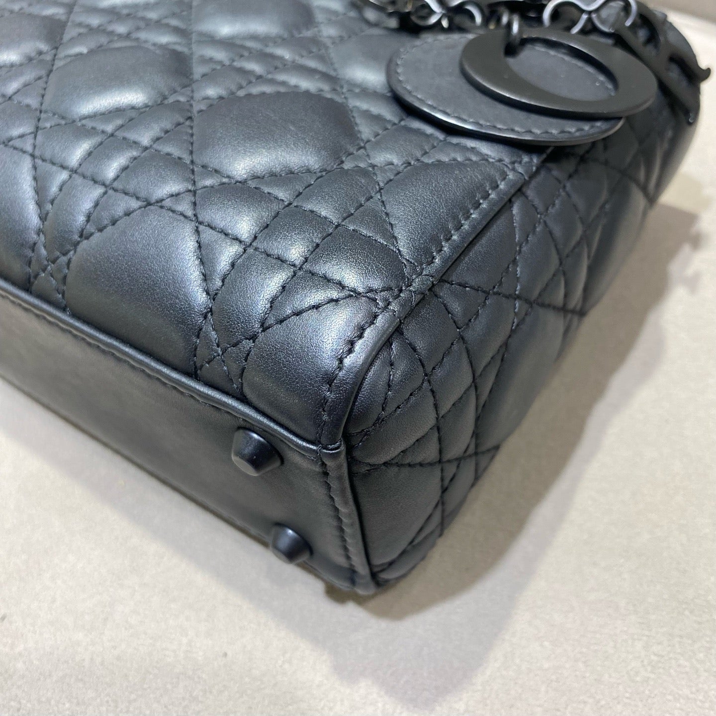 Dior - Lady Dior - Matte lambskin leather - Black - (mini)