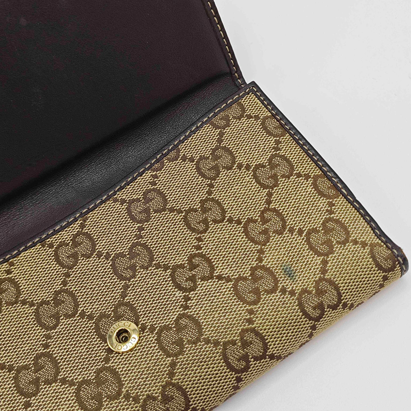 Gucci - Dog Head Long Wallet - Coated canvas with leather trim - Beige and Brown - (medium)