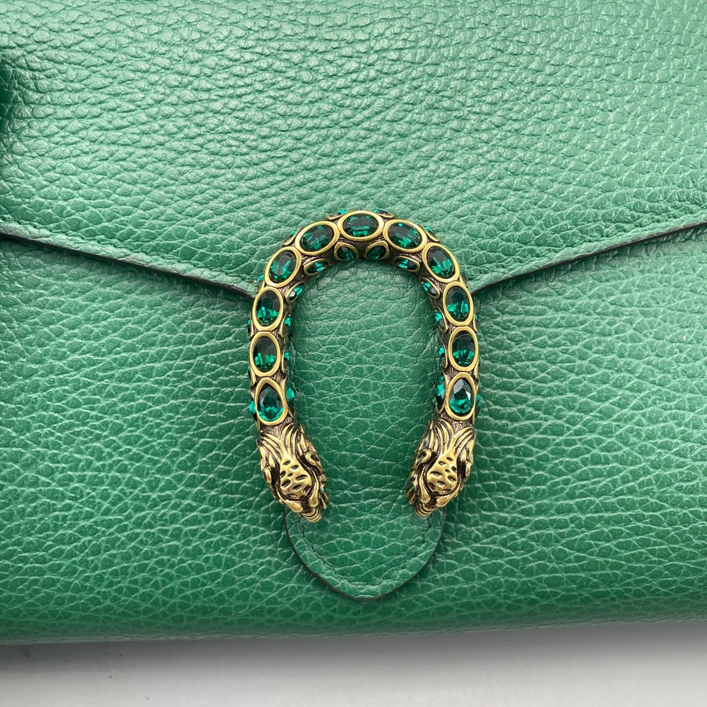 Gucci - Dionysus Wallet on Chain - Grained leather - Green - (mini)