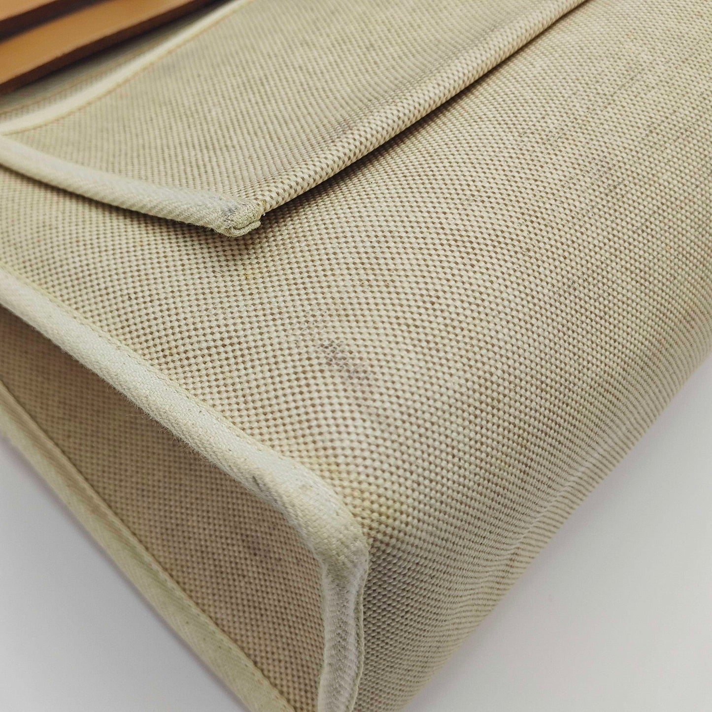 Hermès - Herbag 31 - Brown leather and beige canvas - Beige with Brown accents - (Medium)