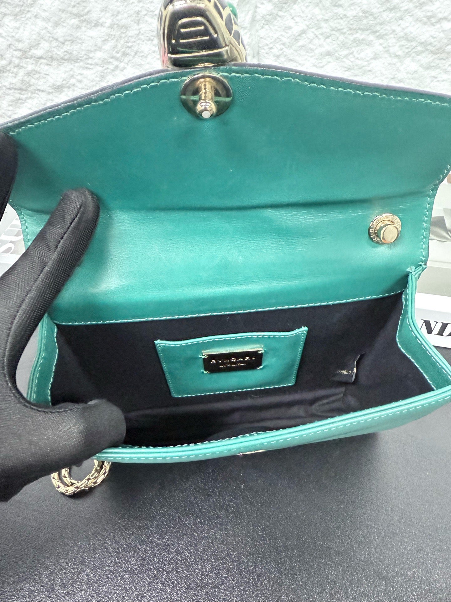 Bvlgari - Serpenti Forever Chain Bag - Stingray skin and calfskin leather - Green - (mini)