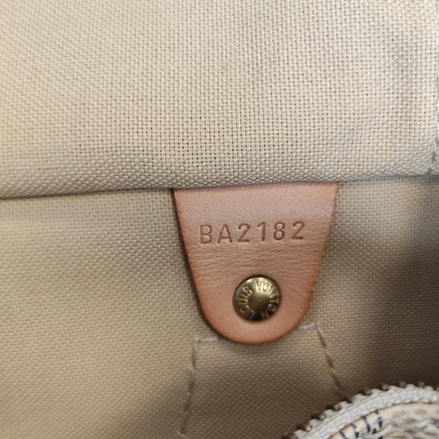 Louis Vuitton - Speedy 30 - Damier Azur coated canvas with natural cowhide leather trim - White - (Medium)