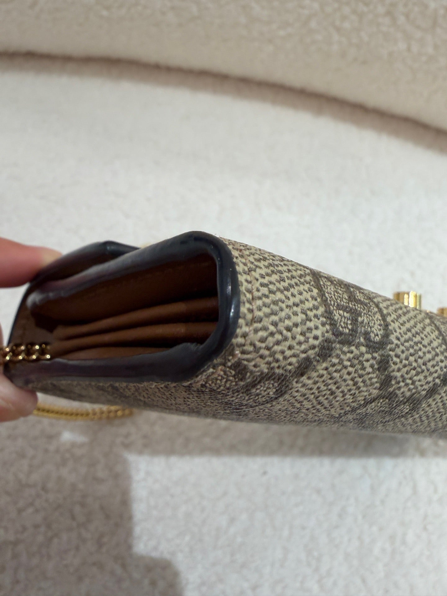 Gucci - Padlock Wallet on Chain - GG Supreme canvas with leather trim - Multicolour - (mini)