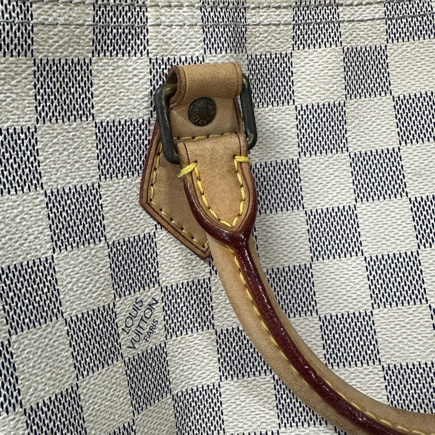 Louis Vuitton - Speedy 30 - Damier Azur coated canvas with natural cowhide leather trim - Beige - (medium)
