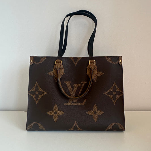 Louis Vuitton - Onthego MM - Monogram Giant coated canvas with leather trim - Brown - (medium)