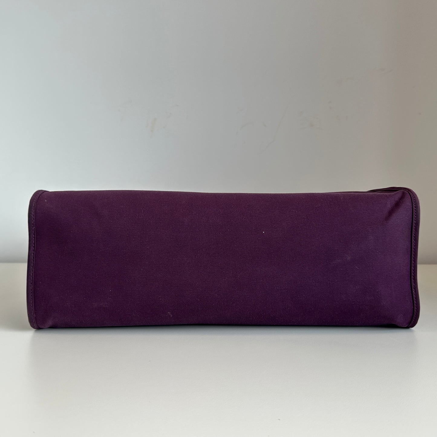 Hermès - Herbag Zip Retourne 39 - Toile canvas and Vache Hunter leather - Purple with Brown trim and Silver-Tone Hardware - (large)