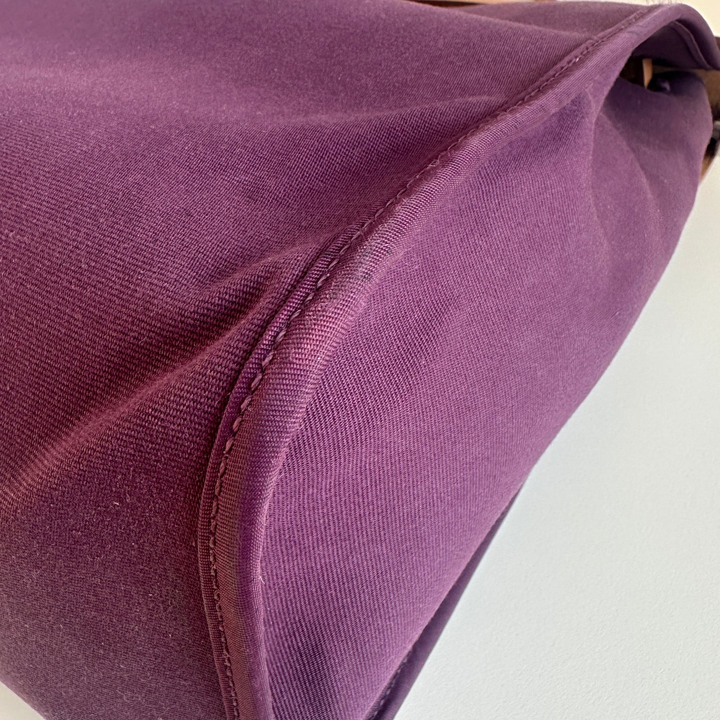Hermès - Herbag Zip Retourne 39 - Toile canvas and Vache Hunter leather - Purple with Brown trim and Silver-Tone Hardware - (large)