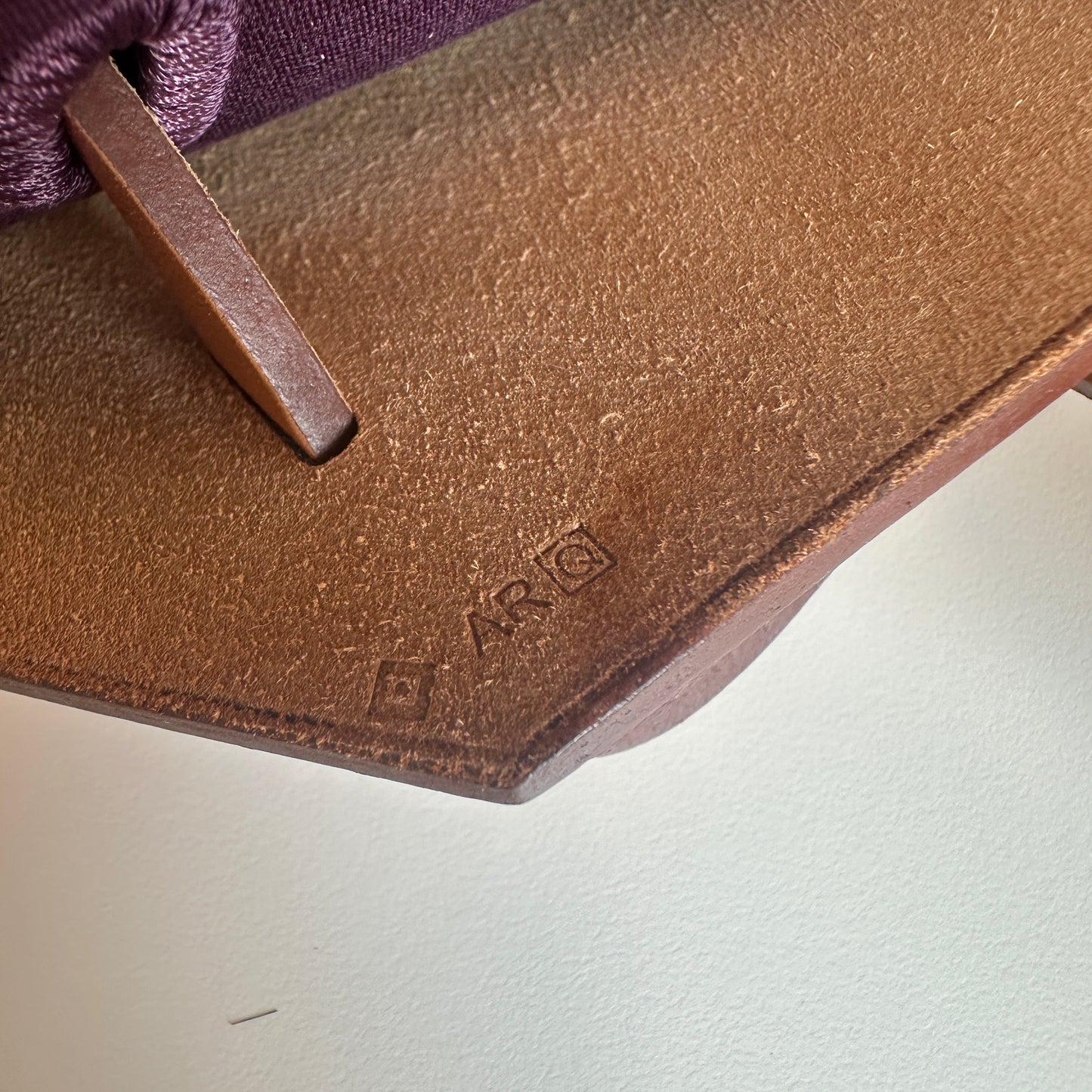 Hermès - Herbag Zip Retourne 39 - Toile canvas and Vache Hunter leather - Purple with Brown trim and Silver-Tone Hardware - (large)