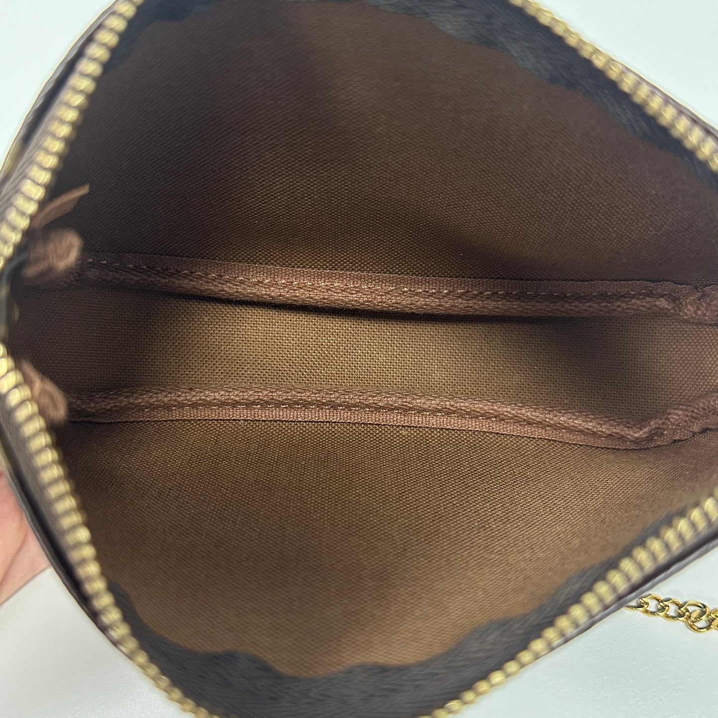 Louis Vuitton - Mini Pochette Accessoires - Monogram coated canvas with Vachetta leather trim - Brown - (mini)