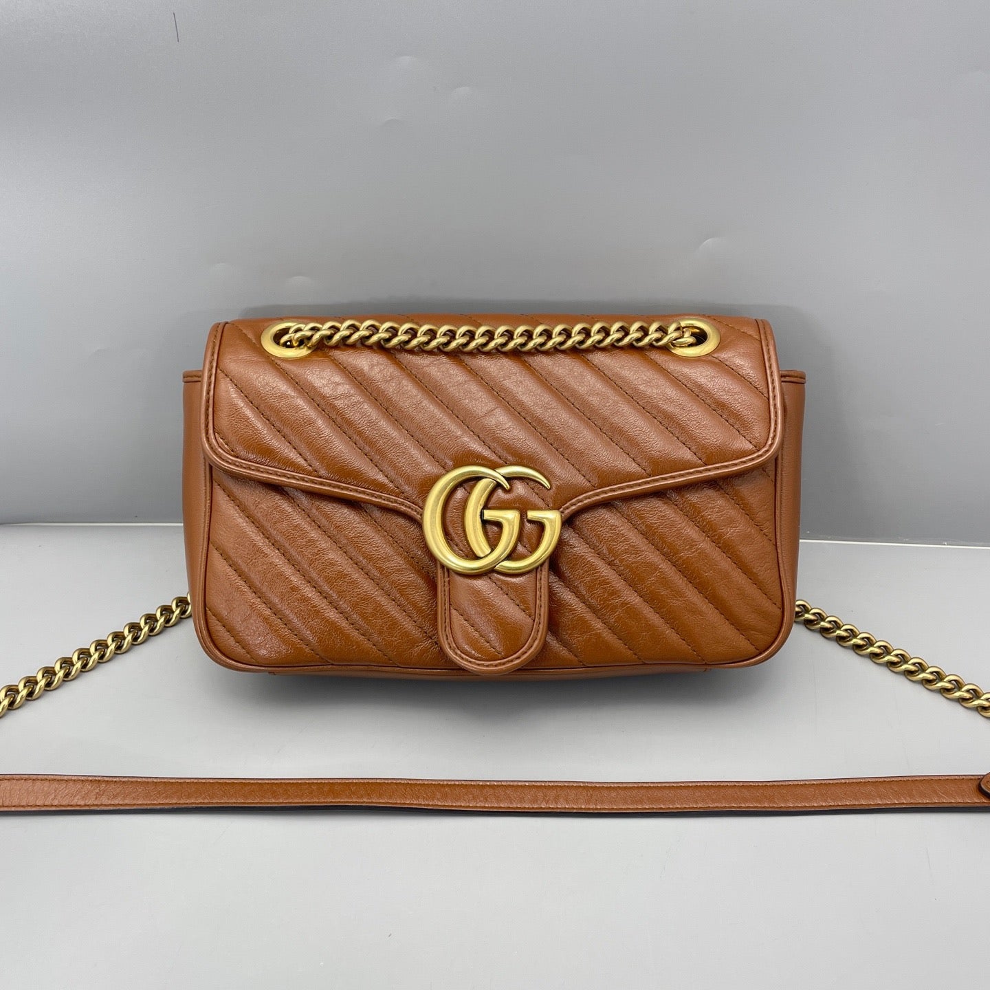 Gucci - Marmont - Leather - Brown - (small)