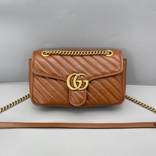 Gucci - Marmont - Leather - Brown - (small)