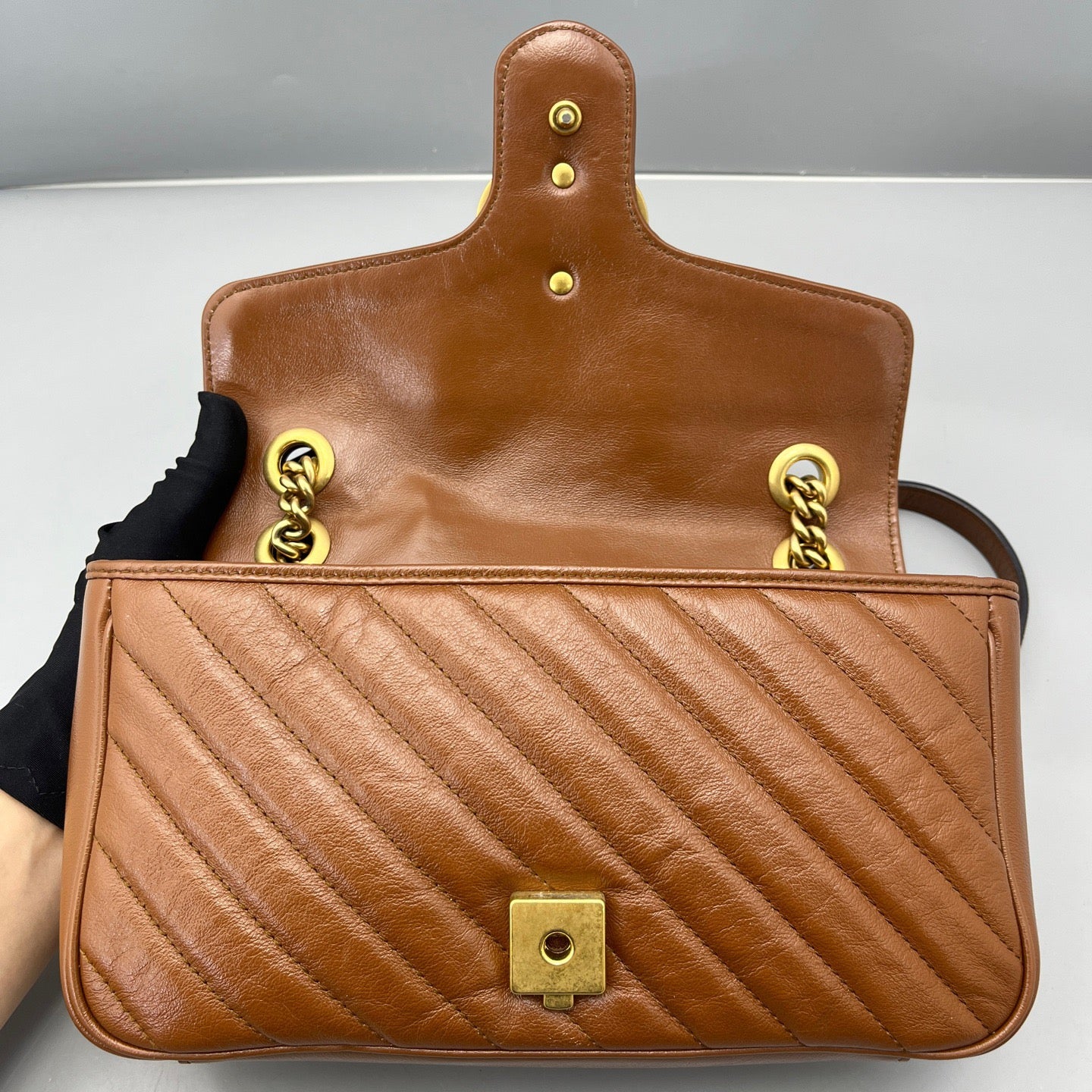 Gucci - Marmont - Leather - Brown - (small)