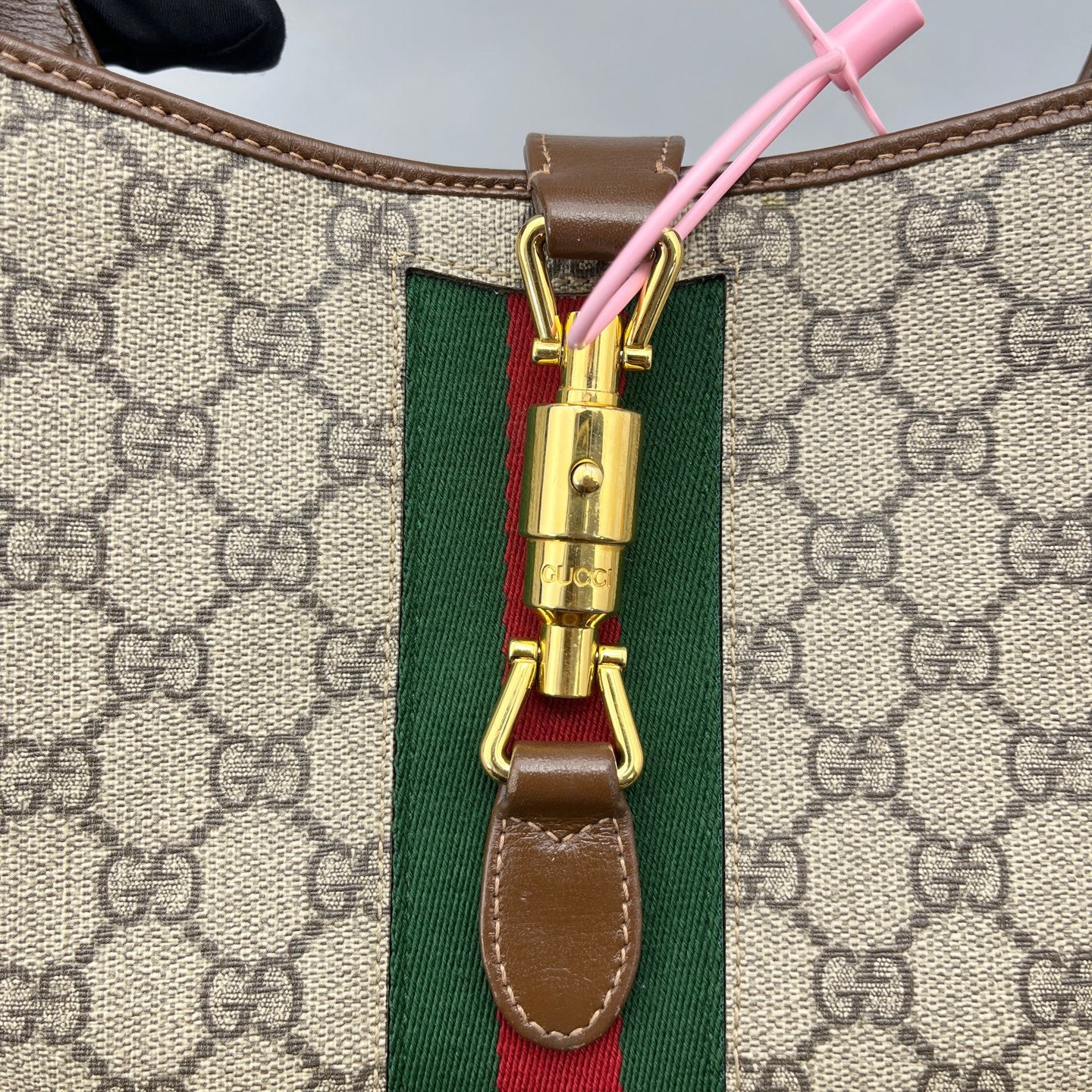 Gucci - Jackie 1961 - GG Supreme canvas with leather trim - Brown - (medium)
