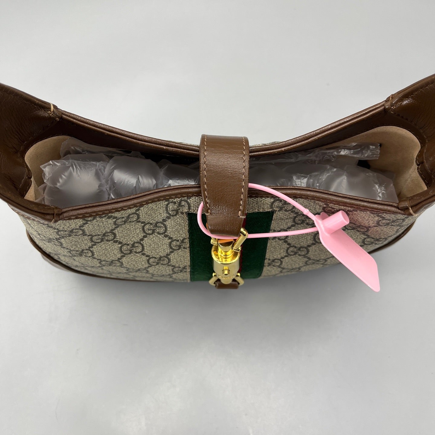 Gucci - Jackie 1961 - GG Supreme canvas with leather trim - Brown - (medium)