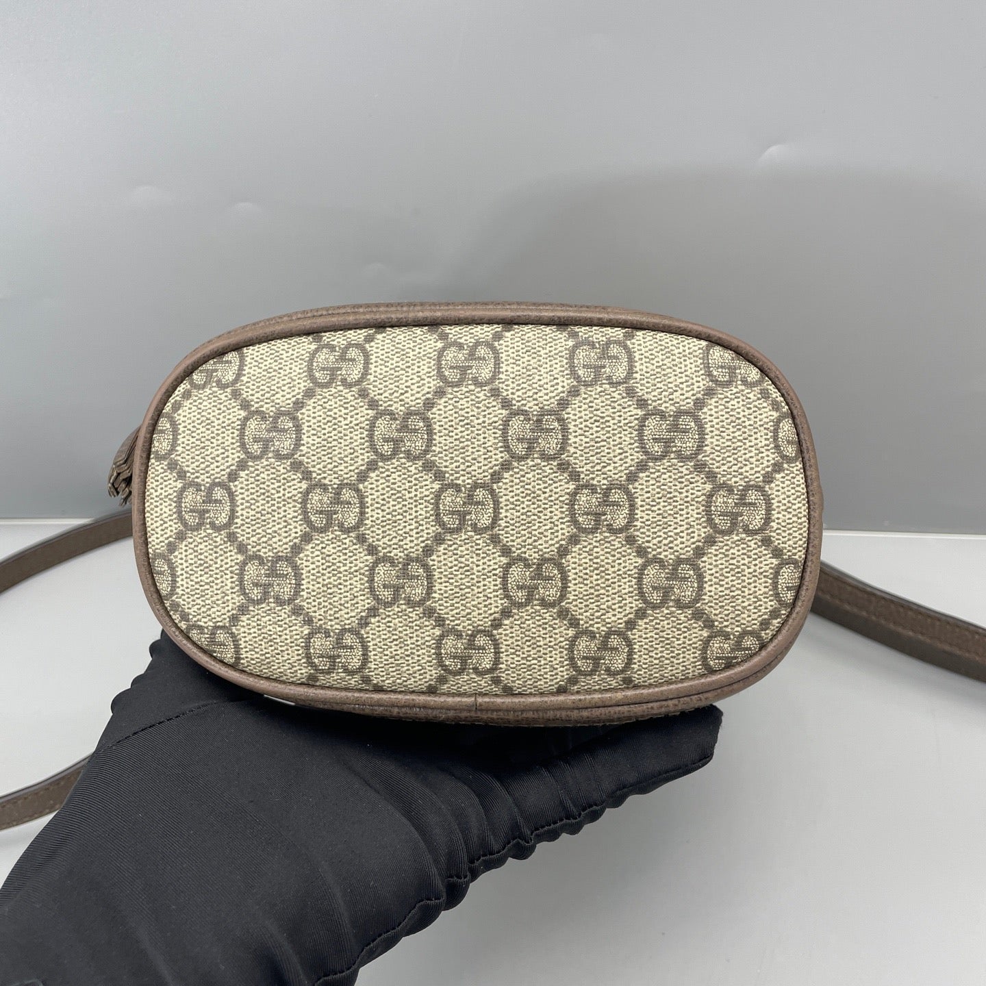 Gucci - Ophidia Mini Bucket Bag - GG Supreme canvas with leather trim - Brown - (mini)