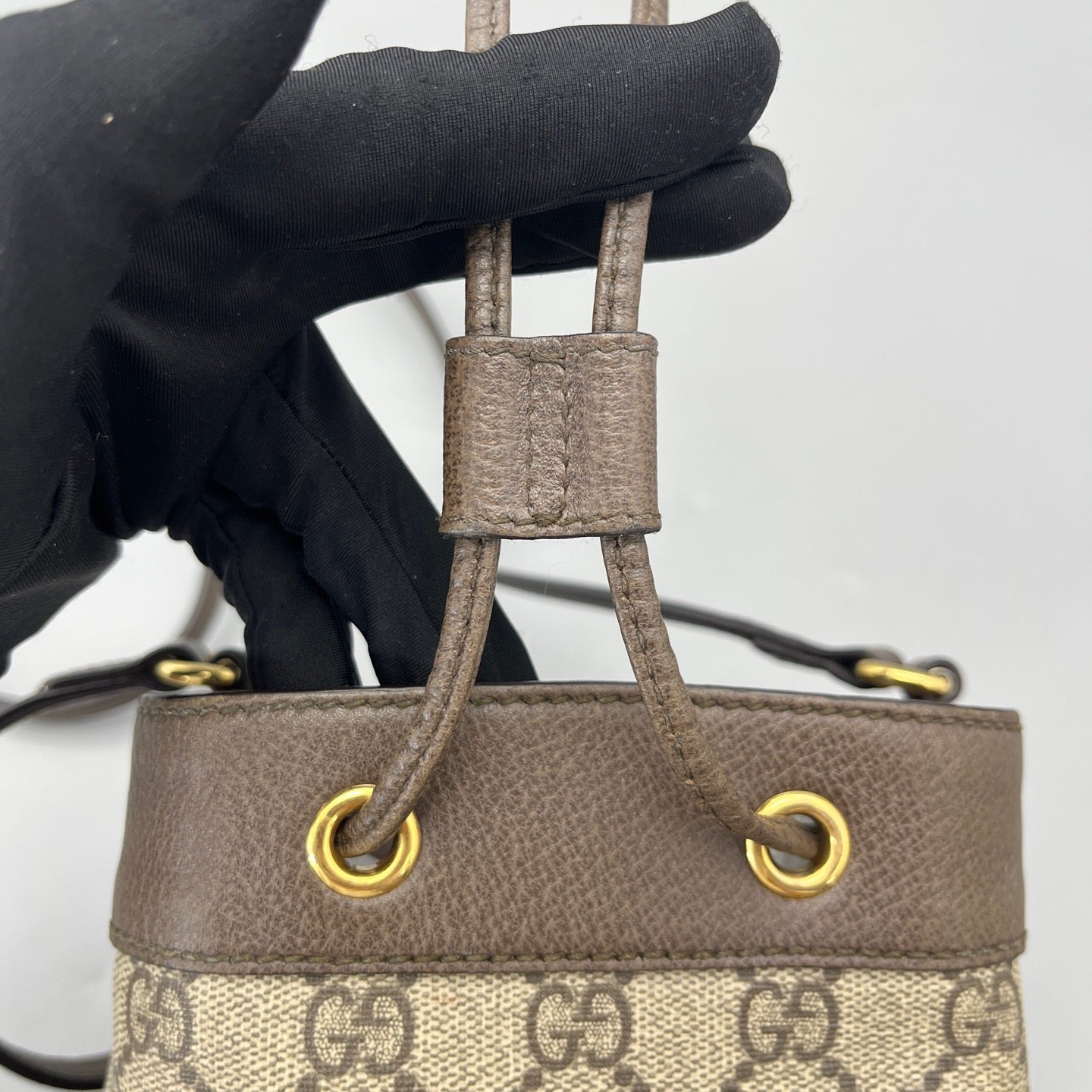 Gucci - Ophidia Mini Bucket Bag - GG Supreme canvas with leather trim - Brown - (mini)
