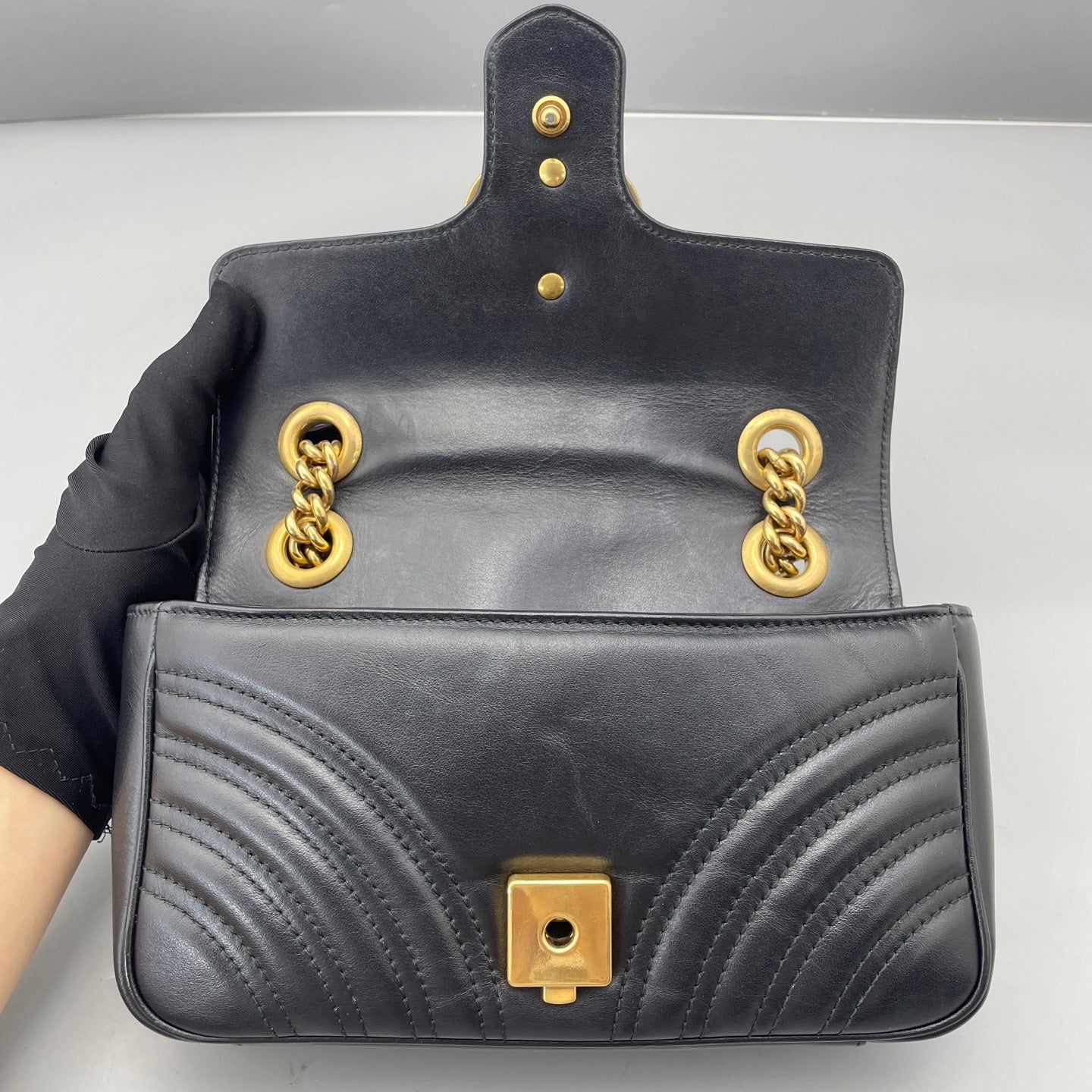 Gucci - GG Marmont Matelassé Mini Bag - Leather - Black - (mini)