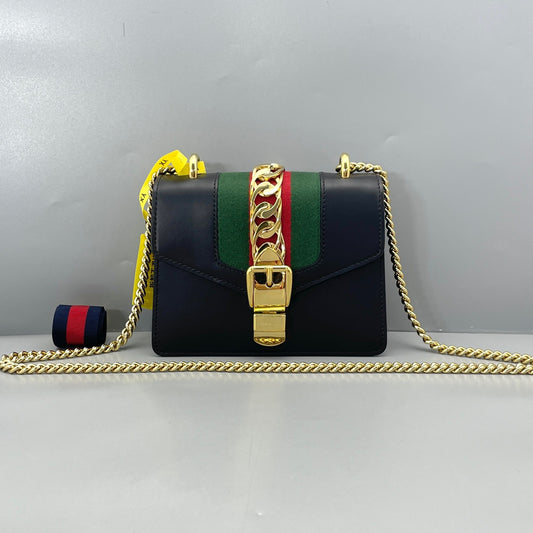 Gucci - Sylvie - Leather - Black - (small)