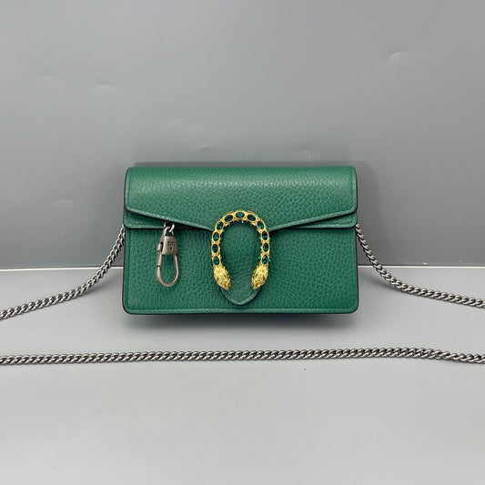 Gucci - Dionysus Super Mini - Grained leather - Green - (mini)