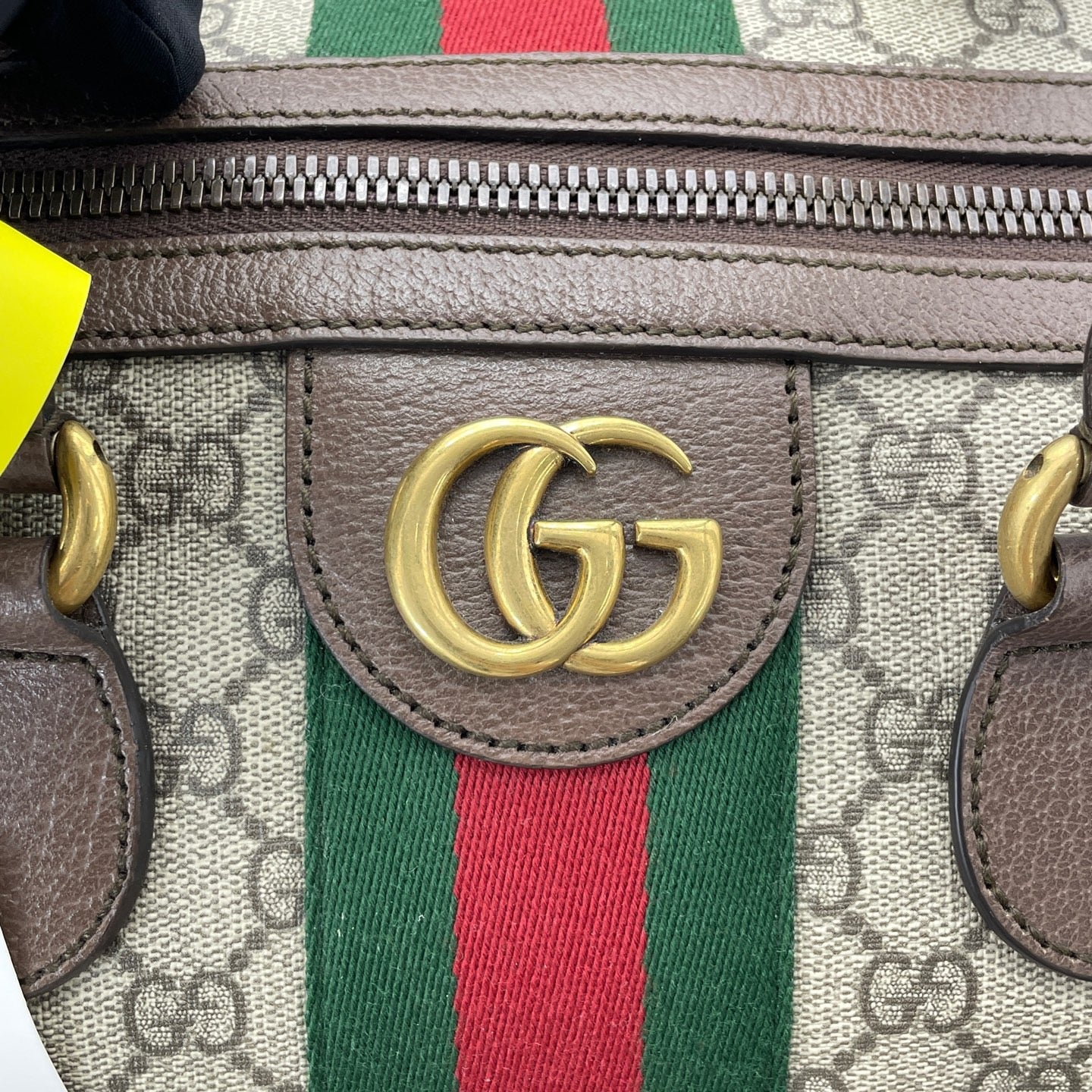 Gucci - Ophidia Boston Bag - GG Supreme canvas with Leather trim - Brown - (large)