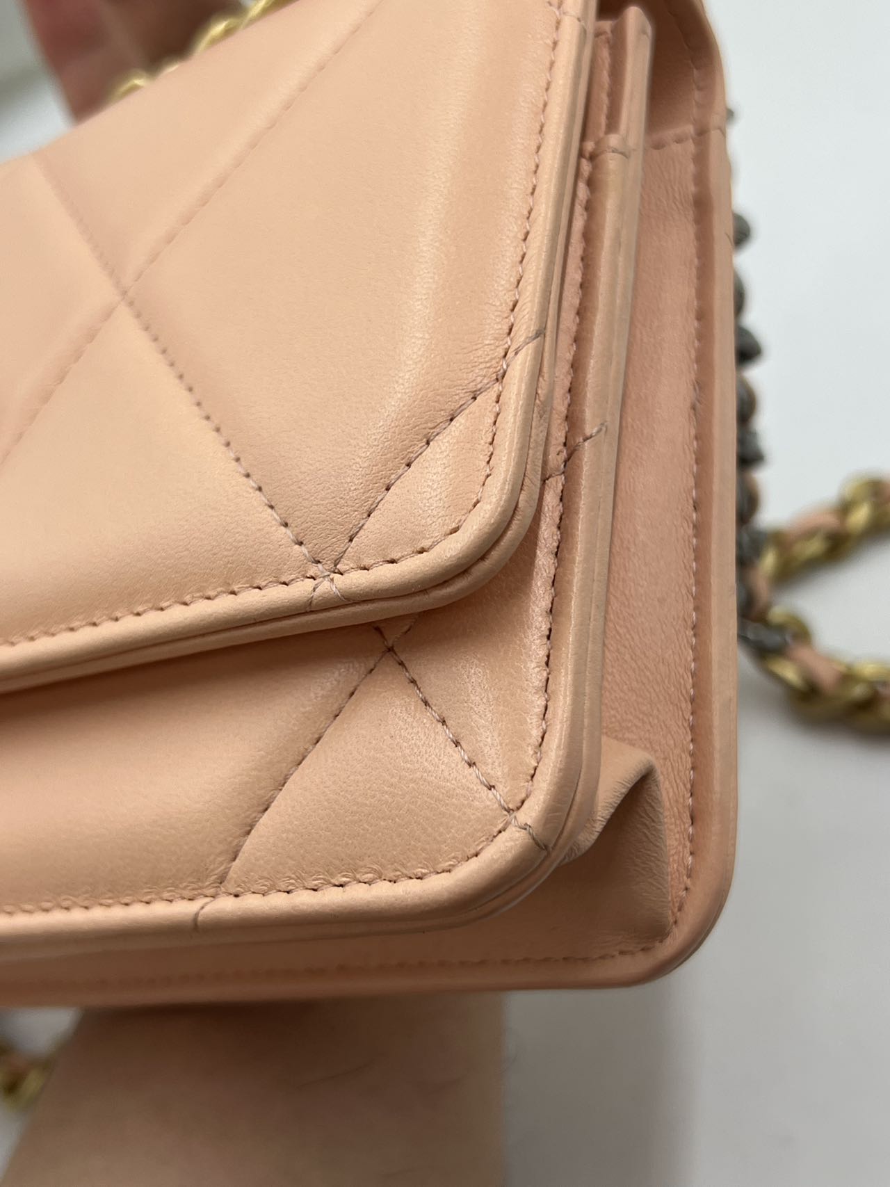 Chanel - Chanel 19 Wallet On Chain (WOC) - Lambskin leather - Pink with Mixed-Tone Hardware - (mini)