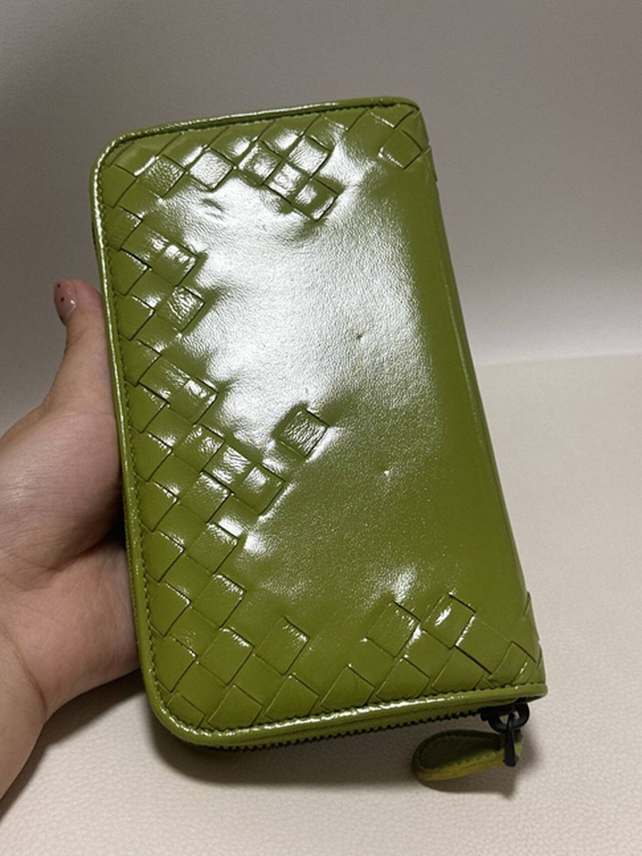 Bottega Veneta - Intrecciato Zip-Around Wallet - Leather - Green - (medium)