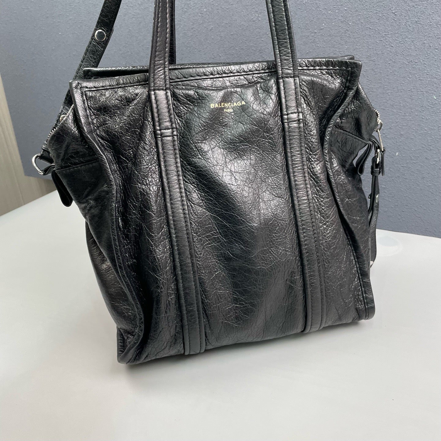 Balenciaga - Bazar - Waxed leather - Black - (medium)