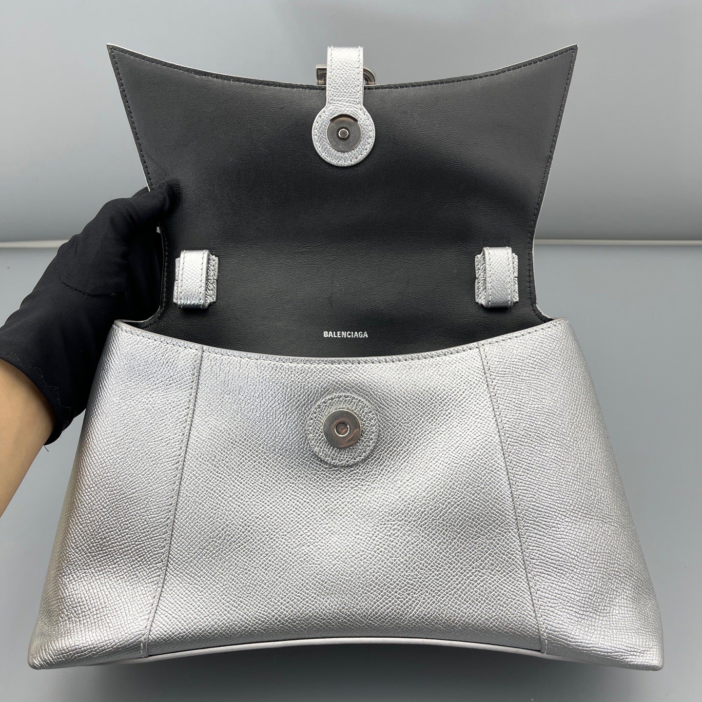 Balenciaga - Crush - Leather - Silver - (medium)