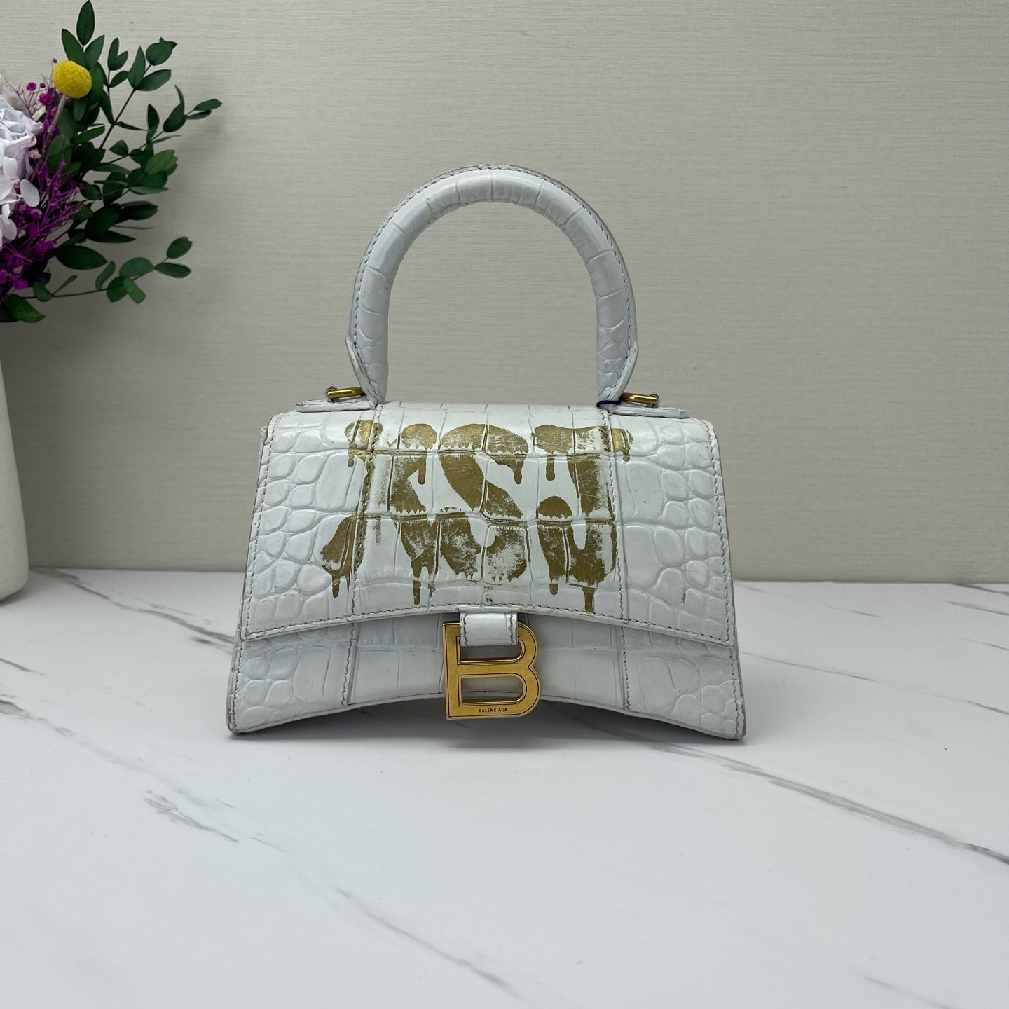 Balenciaga - Hourglass - Leather - White - (mini)