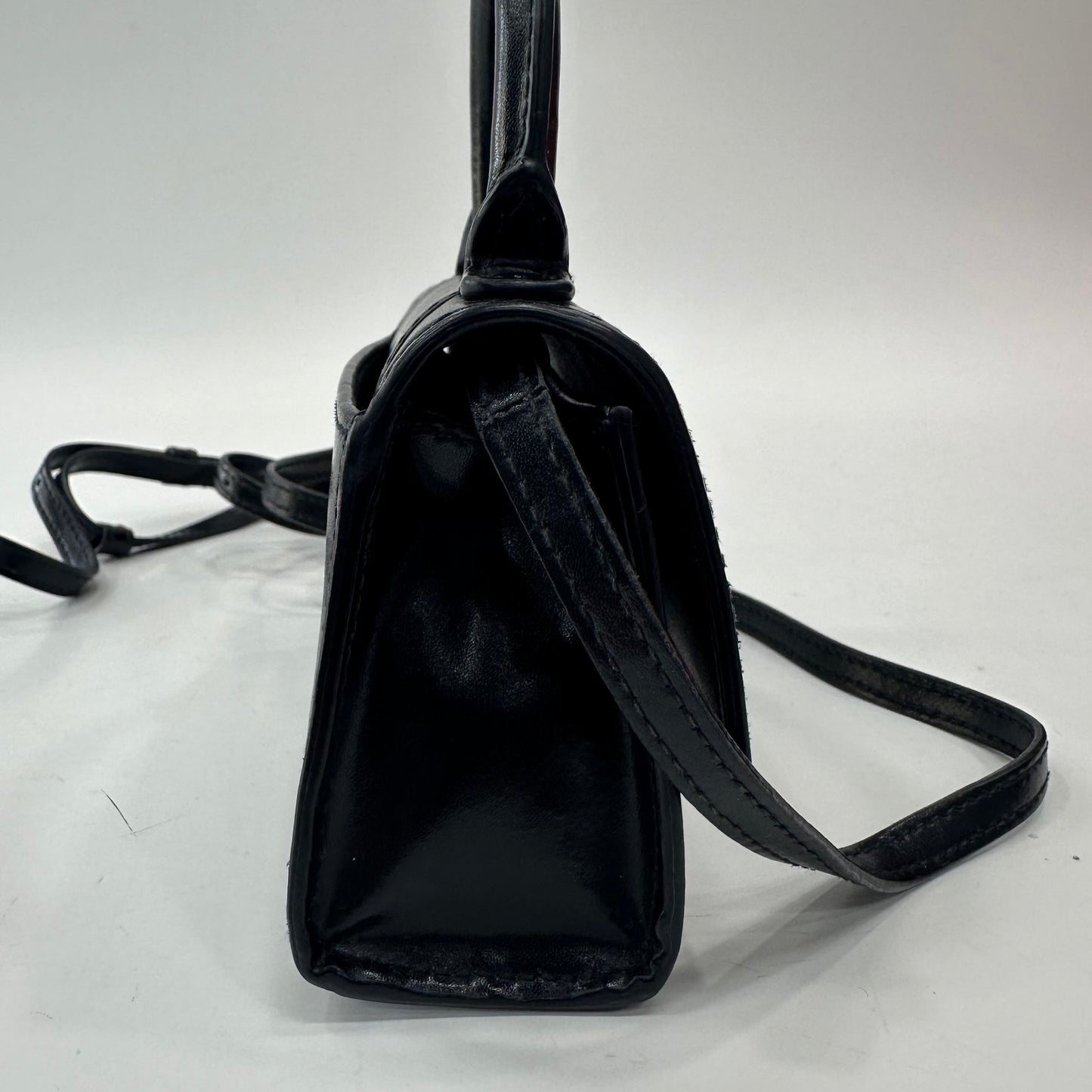 Balenciaga - Hourglass Mini - Smooth cowhide leather - Black - (mini)