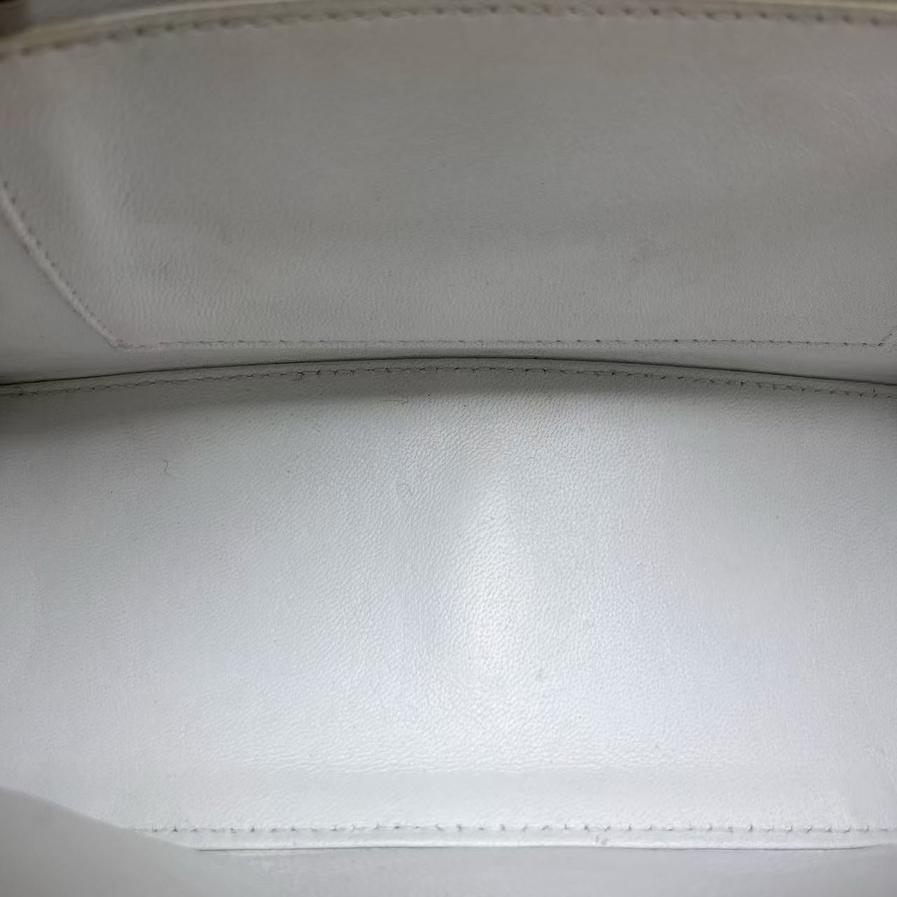 Balenciaga - Hourglass - Pebble-grain leather - White - (Small)