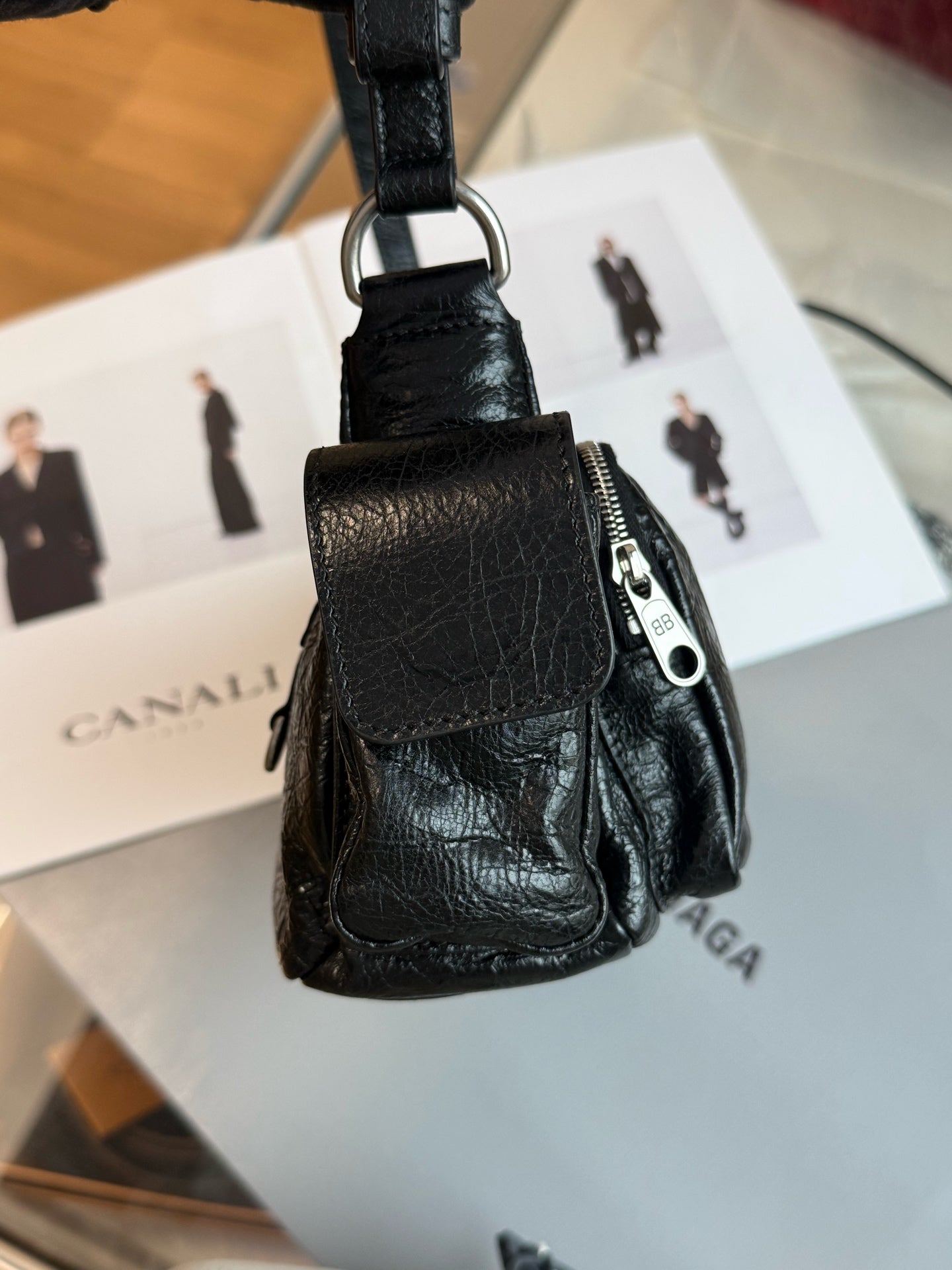 Balenciaga - SUPERBUSY - Leather - Black