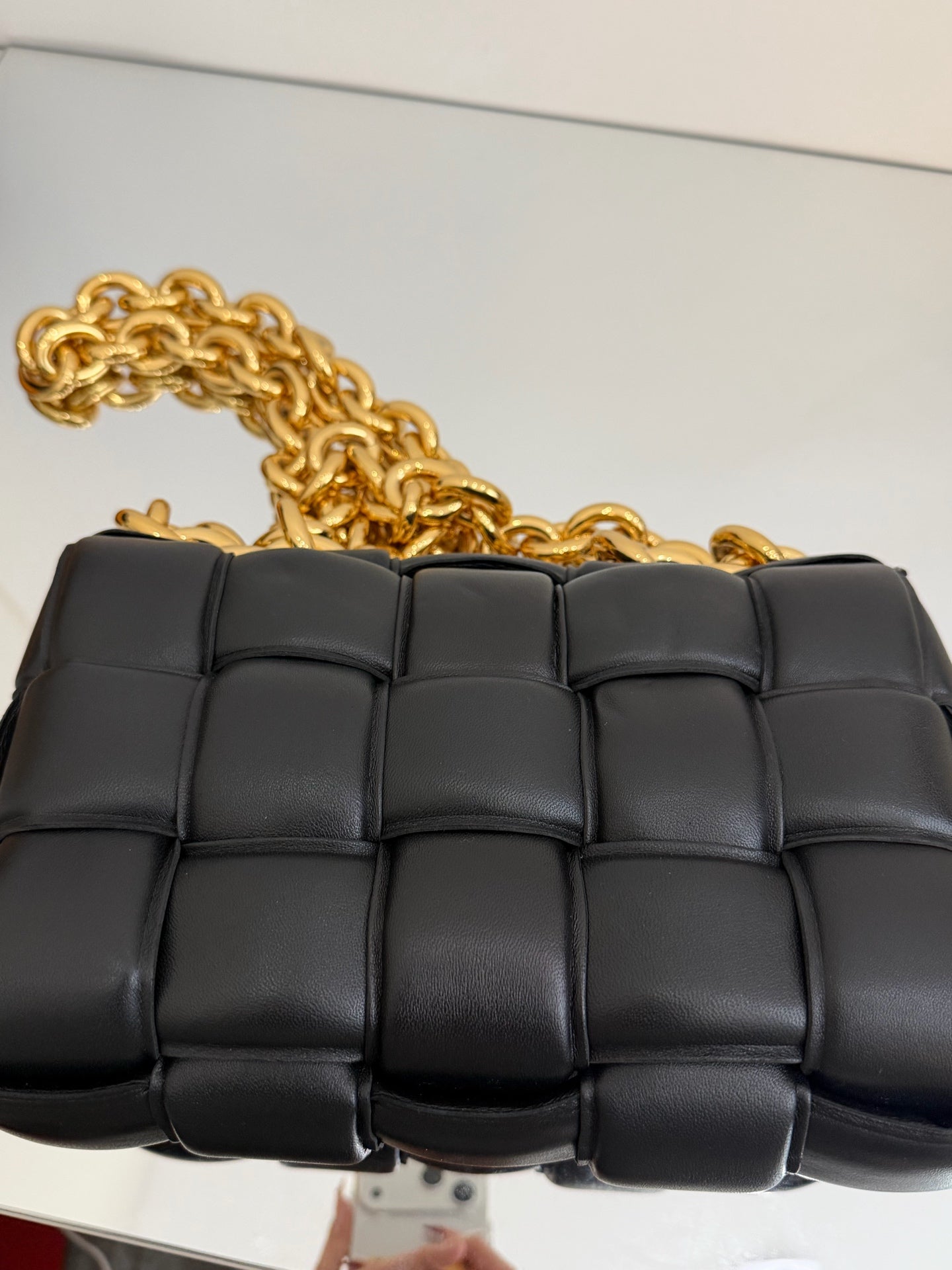 Bottega Veneta - Chain Cassette - Lambskin leather - Black - (medium)