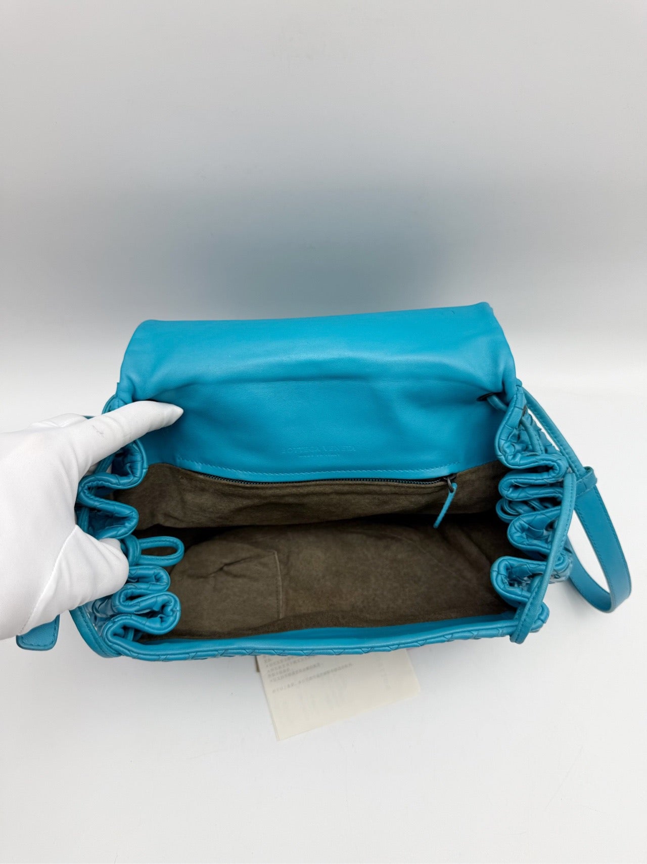 Bottega Veneta - Intrecciato Crossbody - Leather - Blue - (mini)